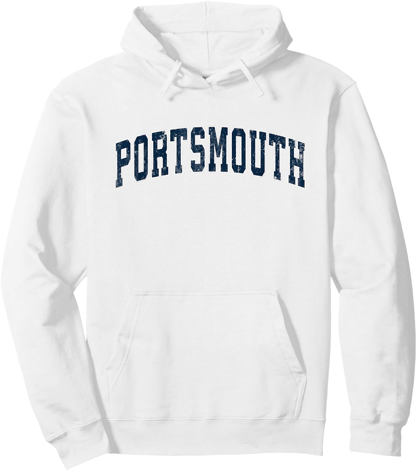 Portsmouth Rhode Island RI Vintage Sports Design Navy Design Hoodie - Hoodie | White