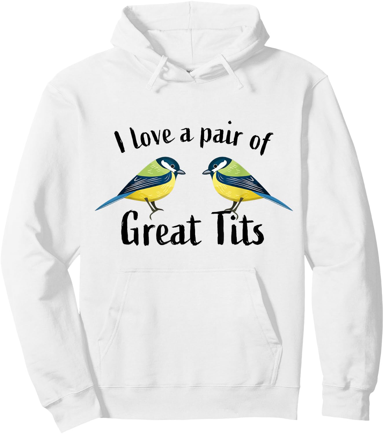 Pair of great tits | bird watching Gift Hoodie - Hoodie | White