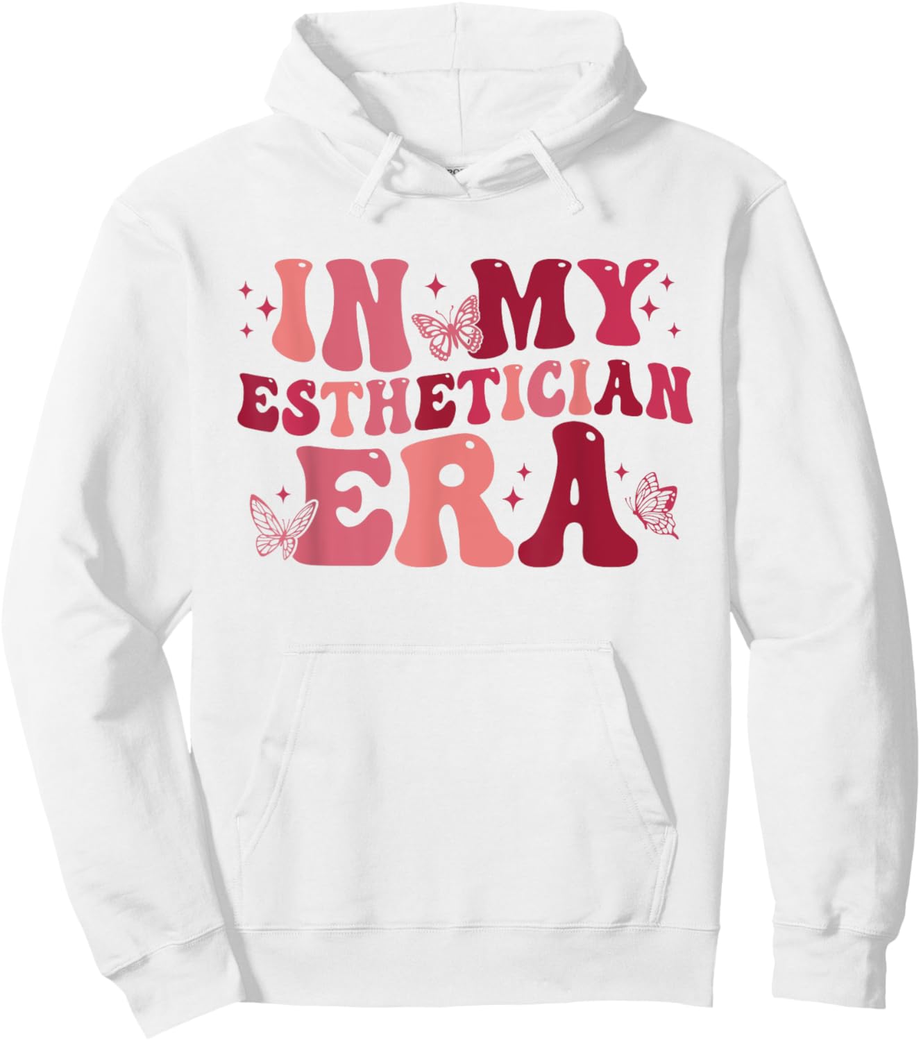 In My Esthetician Era Retro Groovy Beautician Makeup Artist Hoodie - Hoodie | White