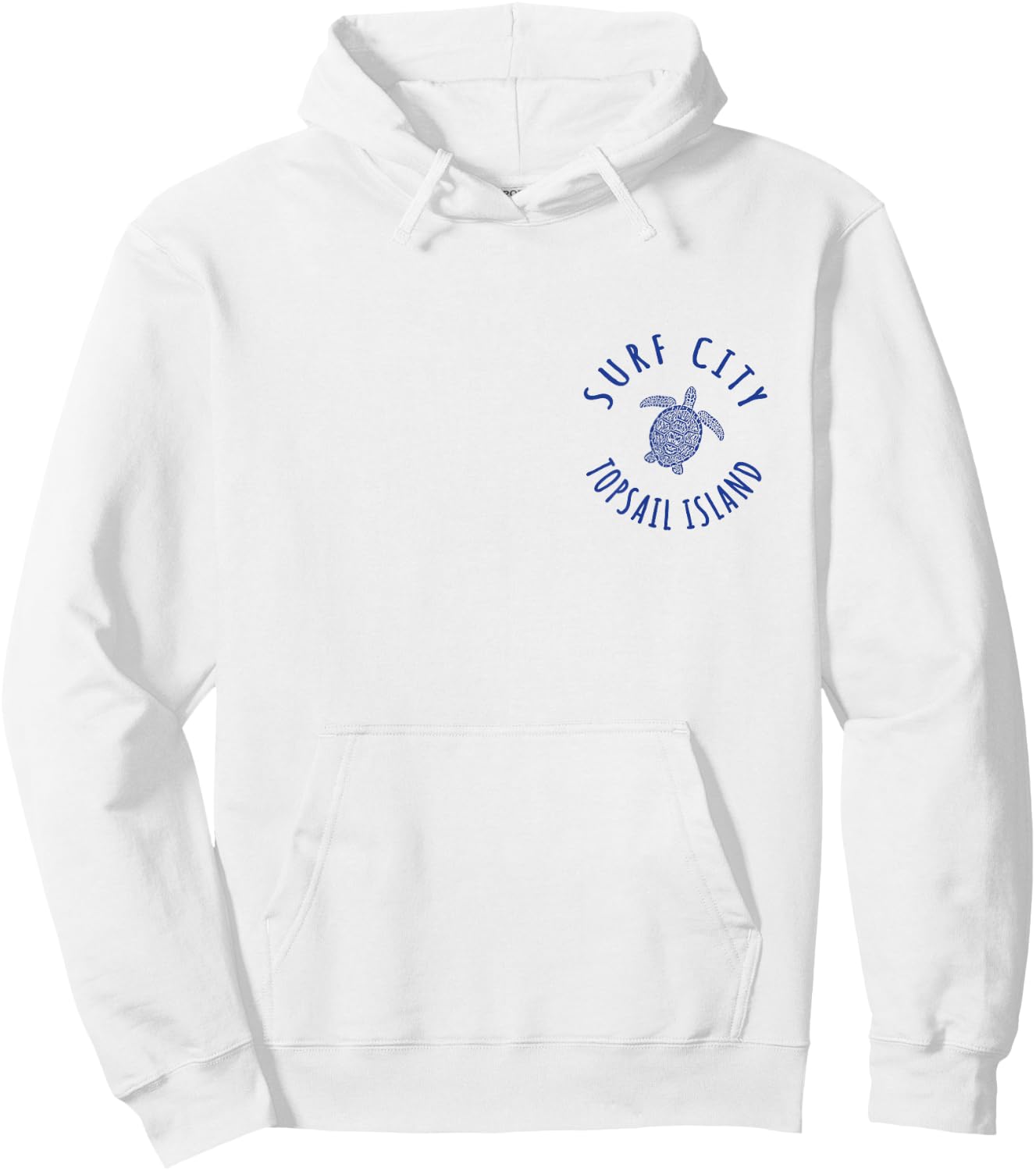 JCombs: Surf City, Topsail Island, NC, Sea Turtle (2-Sided) Hoodie - Hoodie | White