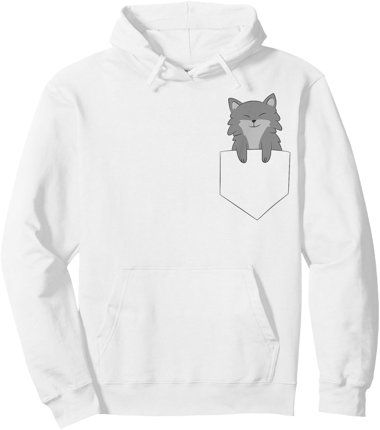 Wolf In Bag Wolves Forest Gift Funny Wolf Hoodie - Hoodie | White