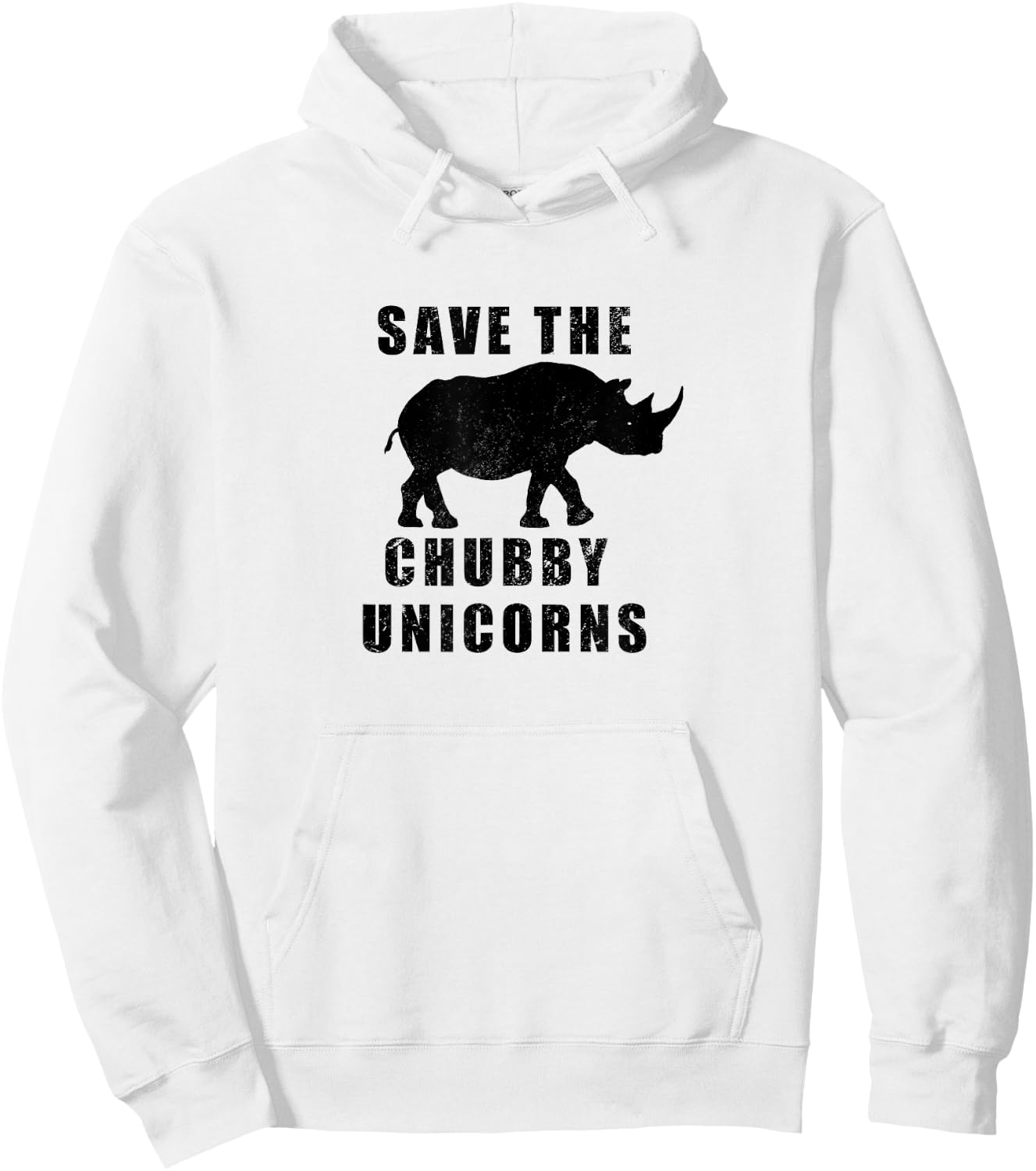 Save The Chubby Unicorns Funny Hoodie - Hoodie | White
