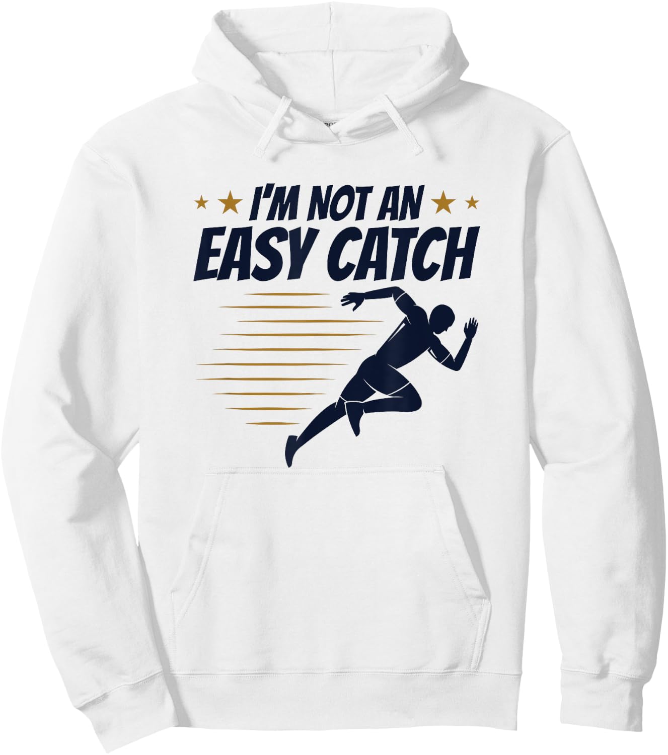 Sprinter Track and Field Runner I'm Not an Easy Catch Hoodie - Hoodie | White