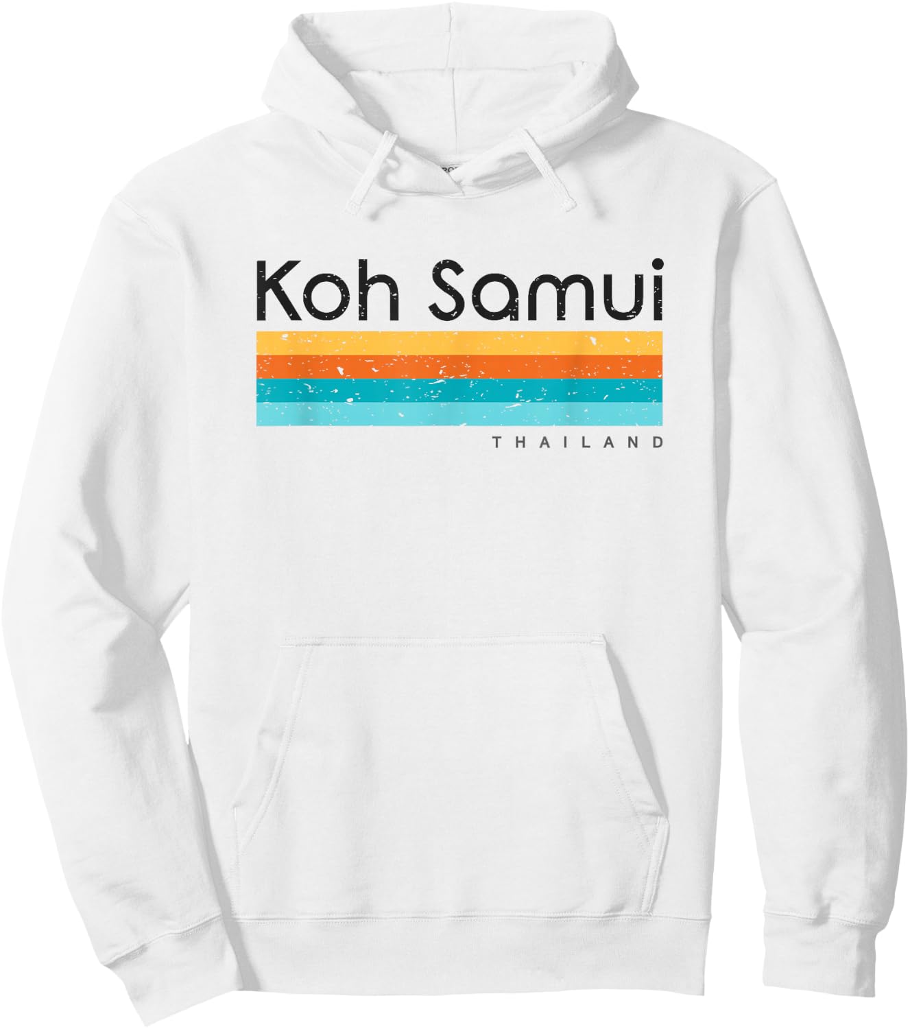 Vintage Koh Samui Thailand Retro Design Hoodie - Hoodie | White