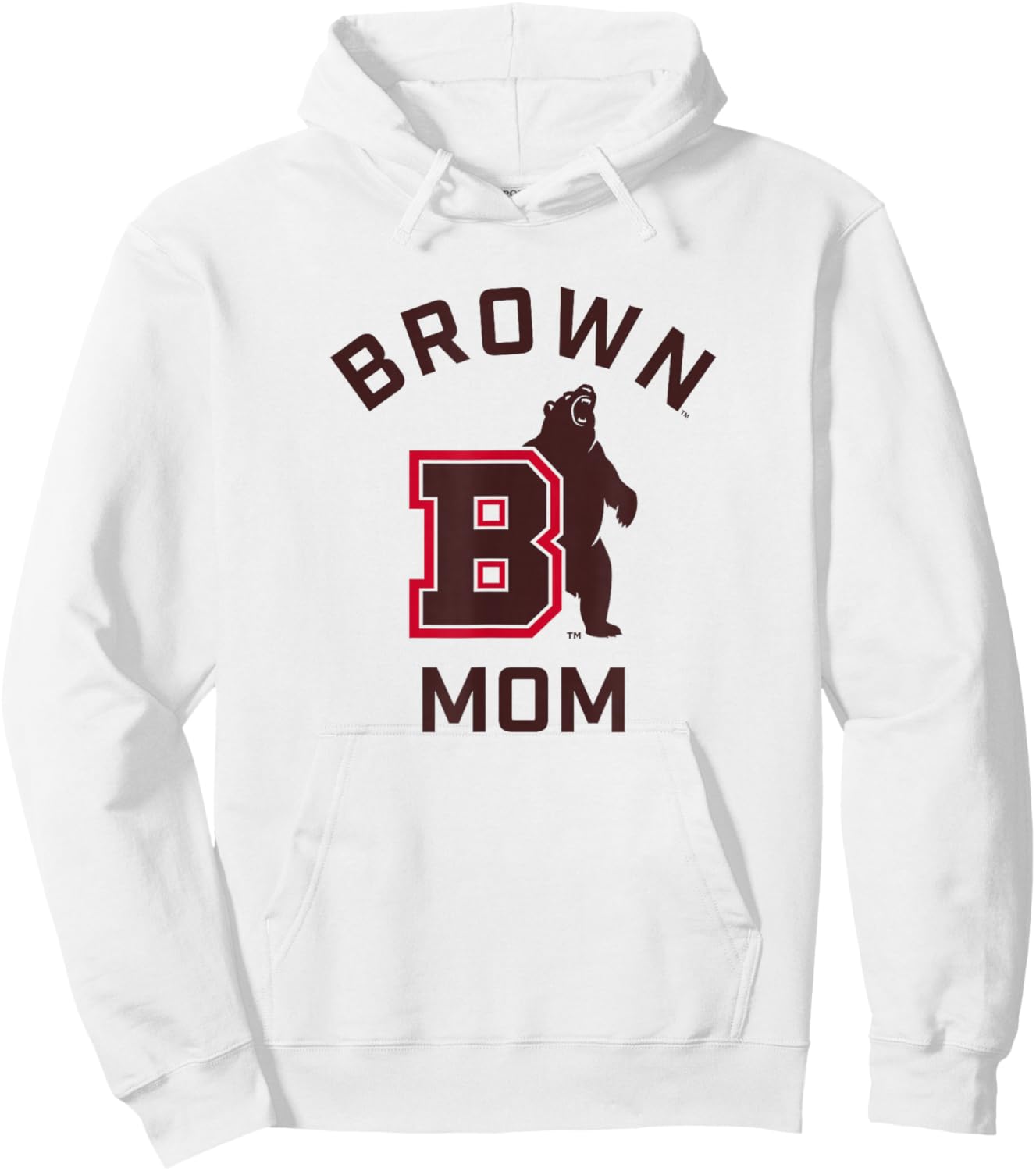 Brown University Bears Arched Mom Hoodie - Hoodie | White