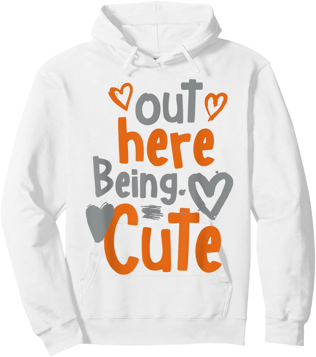 Out Here Being Cute Hoodie - Hoodie | White