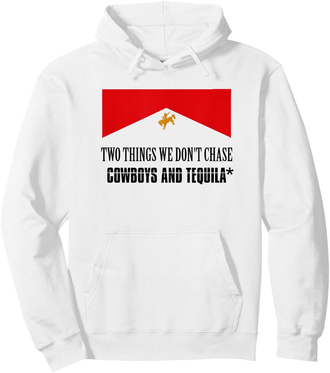 Two Things We Don't Chase Cowboys And Tequila Rodeo Retro Hoodie - Hoodie | White