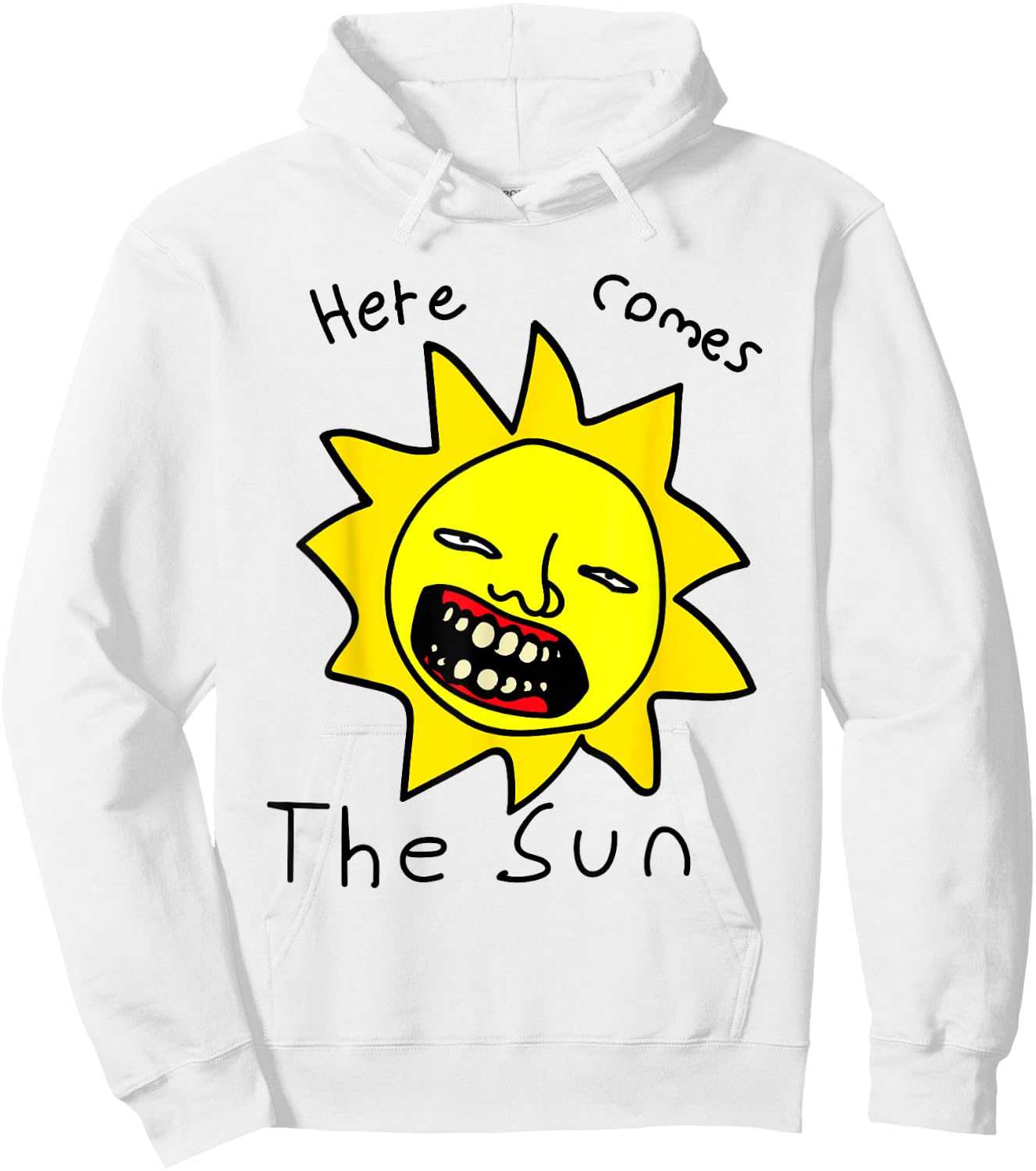 Sun Funny Cursed Dank Meme Hoodie - Hoodie | White