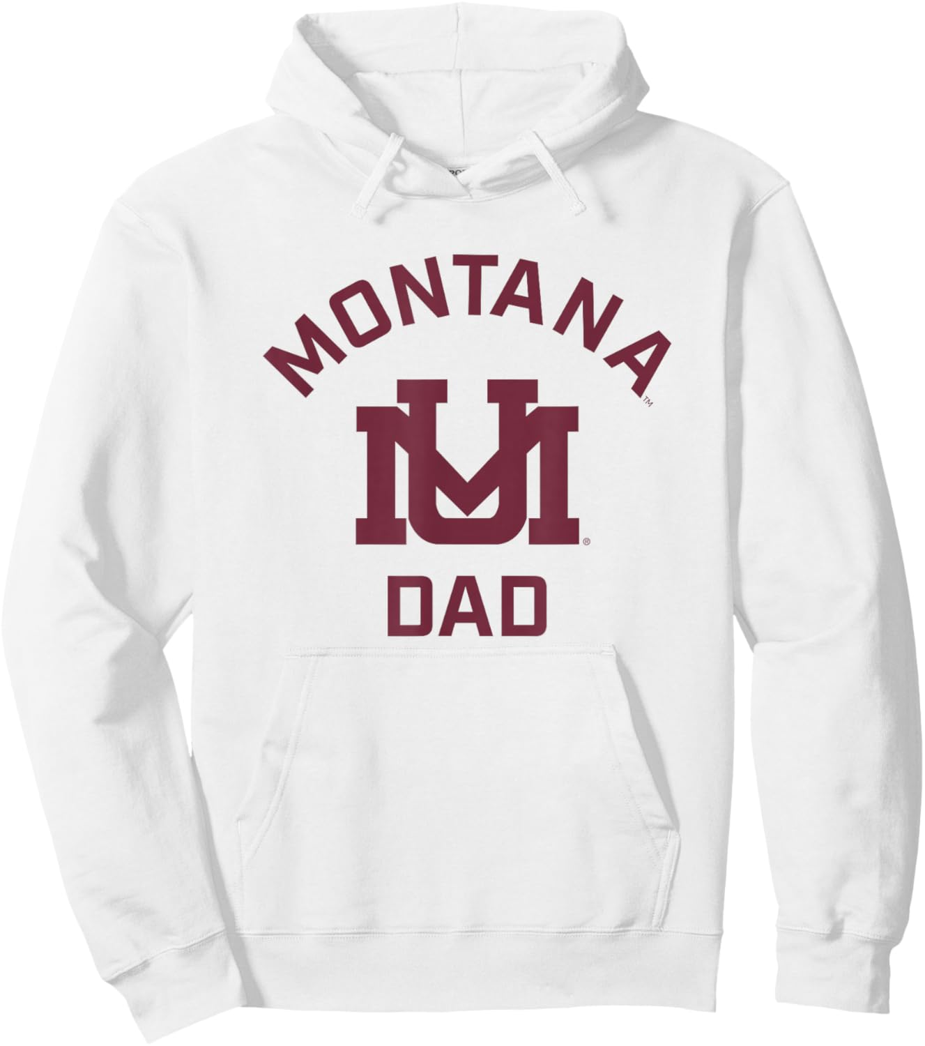 University of Montana Grizzlies Arched Dad Hoodie - Hoodie | White