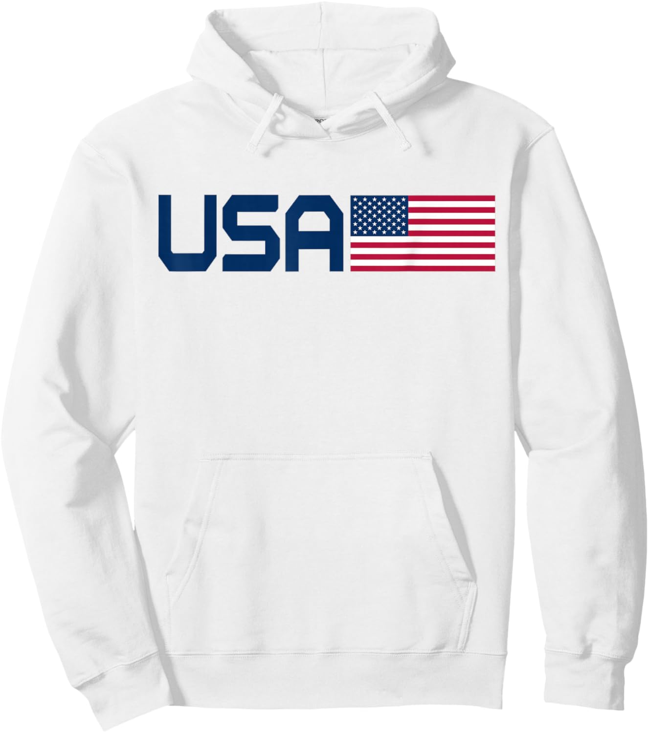 American Patriotic Design Men Women 4th of July USA Flag Hoodie - Hoodie | White
