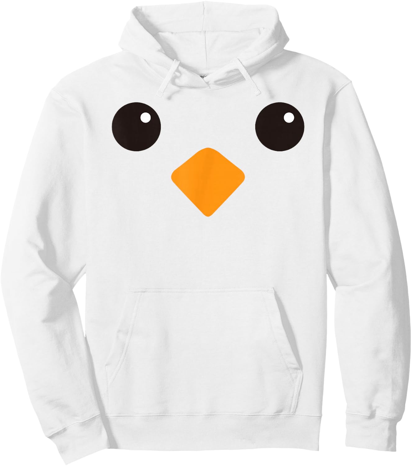 Cute Yellow Chick Face Costume For Kids and Toddlers Hoodie - Hoodie | White