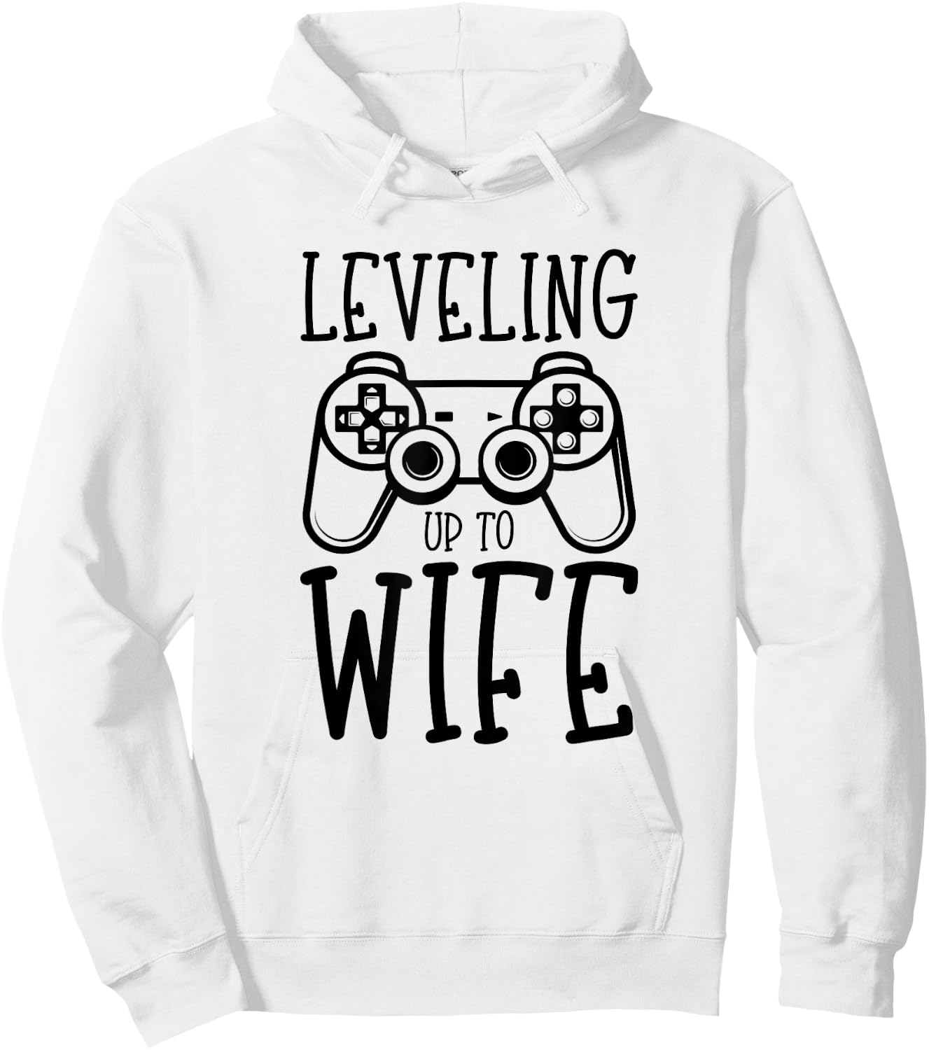 Video Game Engagement Leveling Up to Wife Funny Bride Gamer Hoodie - Hoodie | White