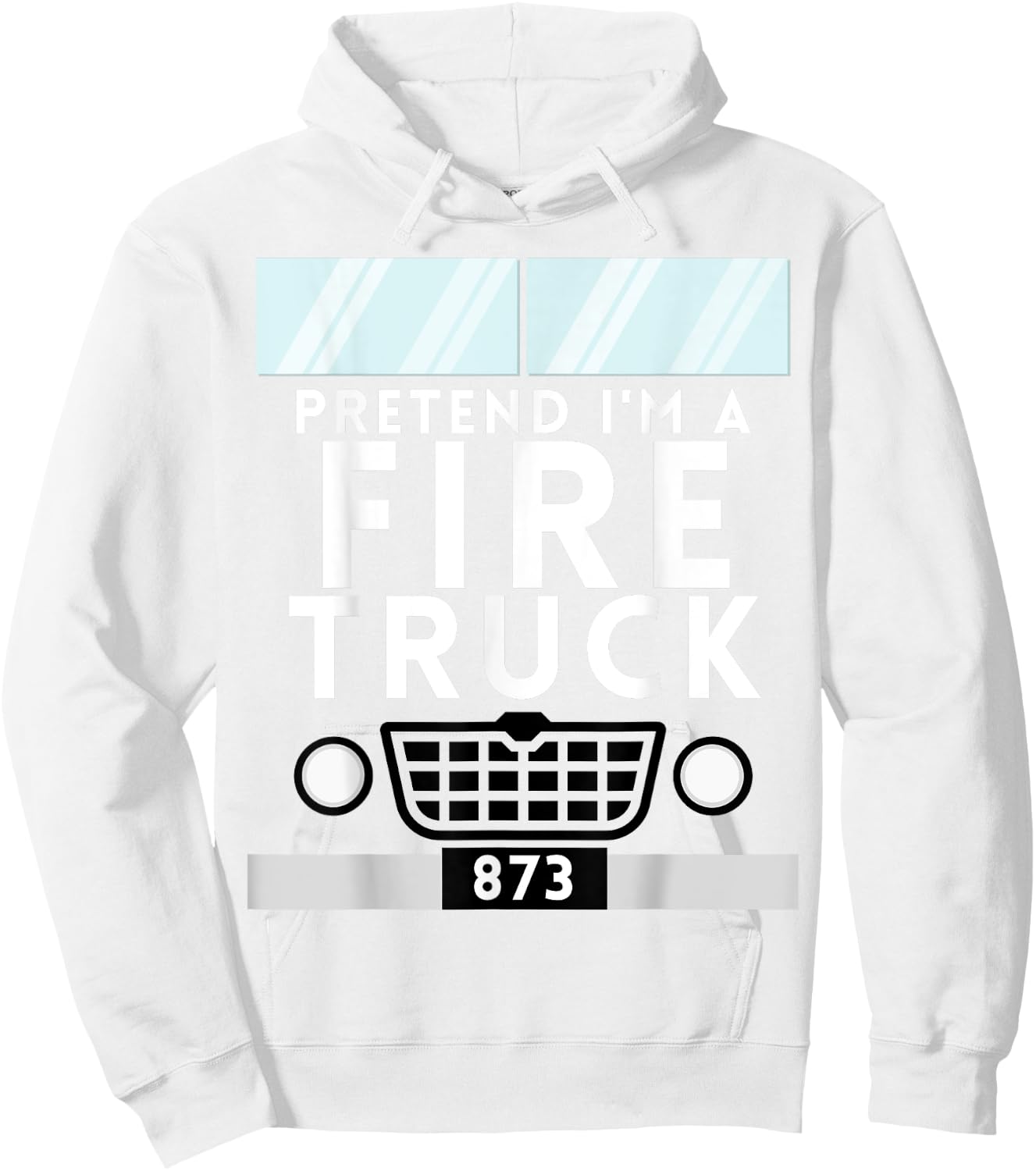 Pretend I'm a Fire Truck Funny Lazy Halloween Costume Hoodie - Hoodie | White
