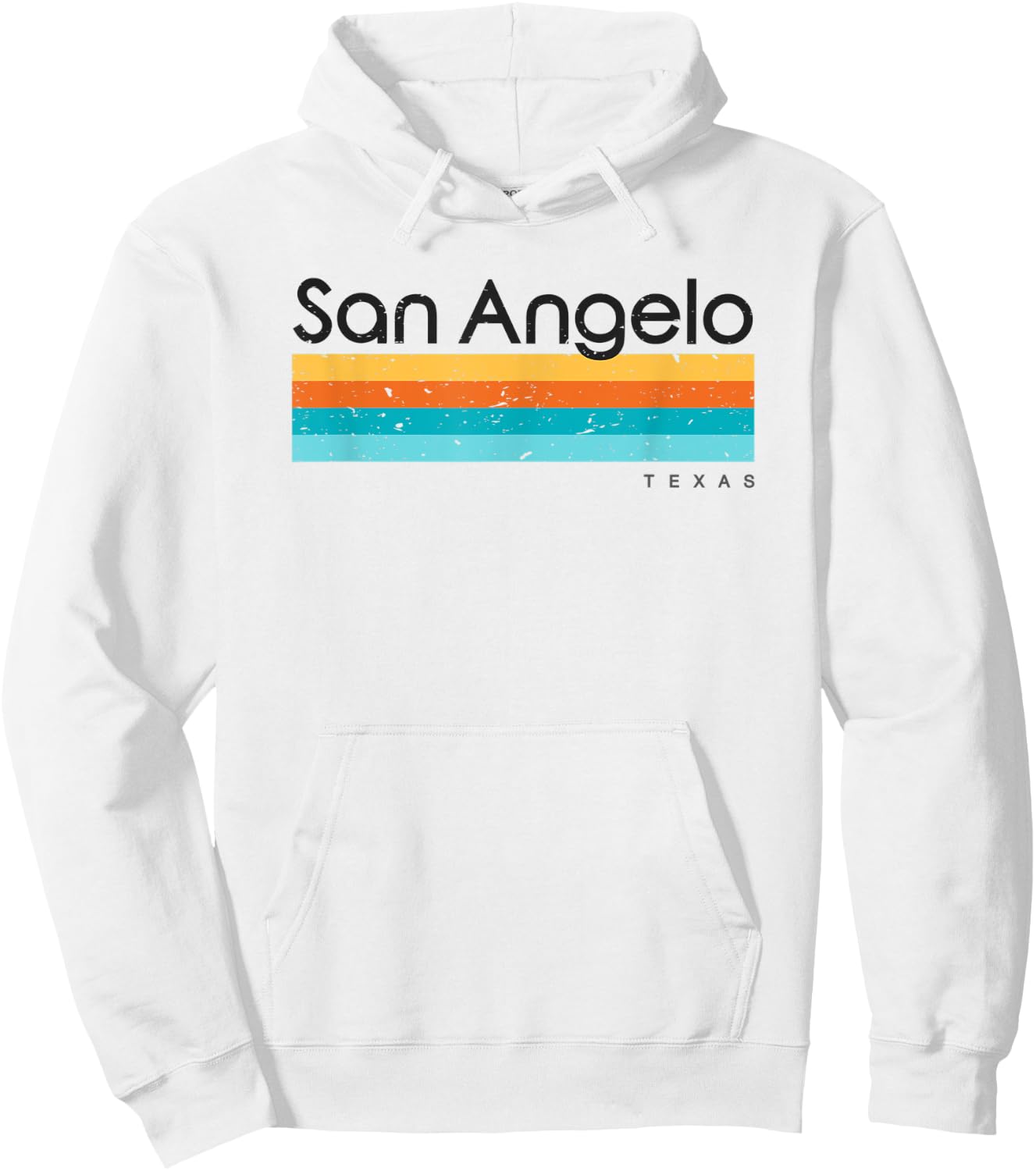 Vintage San Angelo TX Texas USA Retro Design Hoodie - Hoodie | White