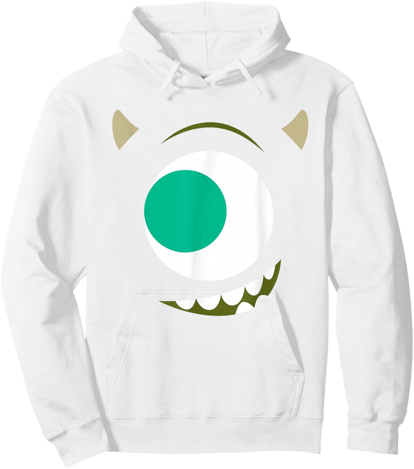 Disney PIXAR Monsters, Inc. Big Face Mike Wazowski Costume Hoodie - Hoodie | White