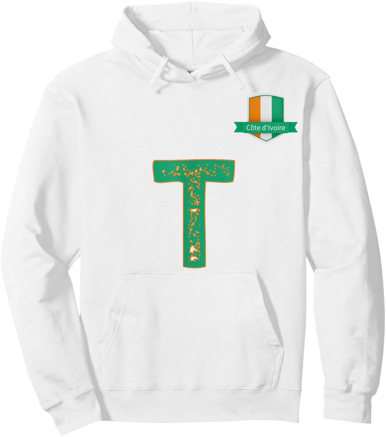 Team Flag Group apparel - T - Côte d'Ivoire Ivory Coast Hoodie - Hoodie | White