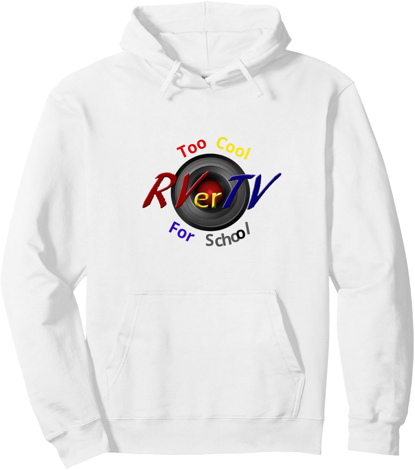 RVerTV too cool for school Hoodie - Hoodie | White