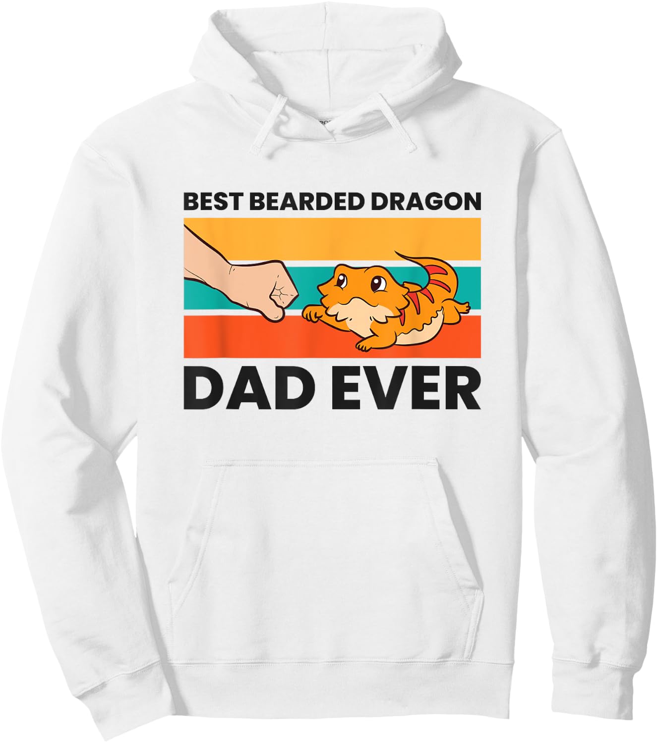Best Bearded Dragon Dad Ever Hoodie - Hoodie | White