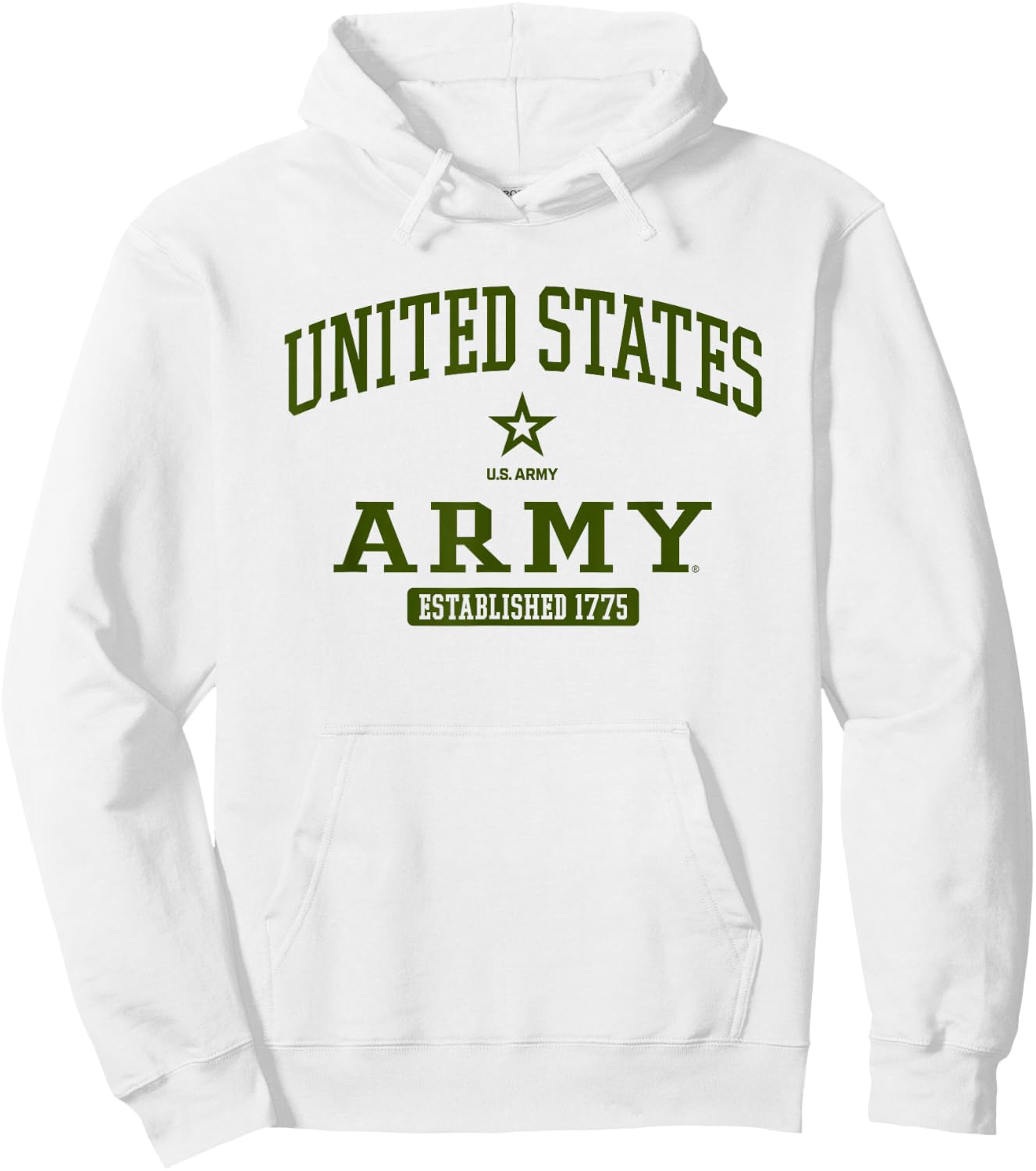 United States Army Military Action Officially Licensed Hoodie - Hoodie | White