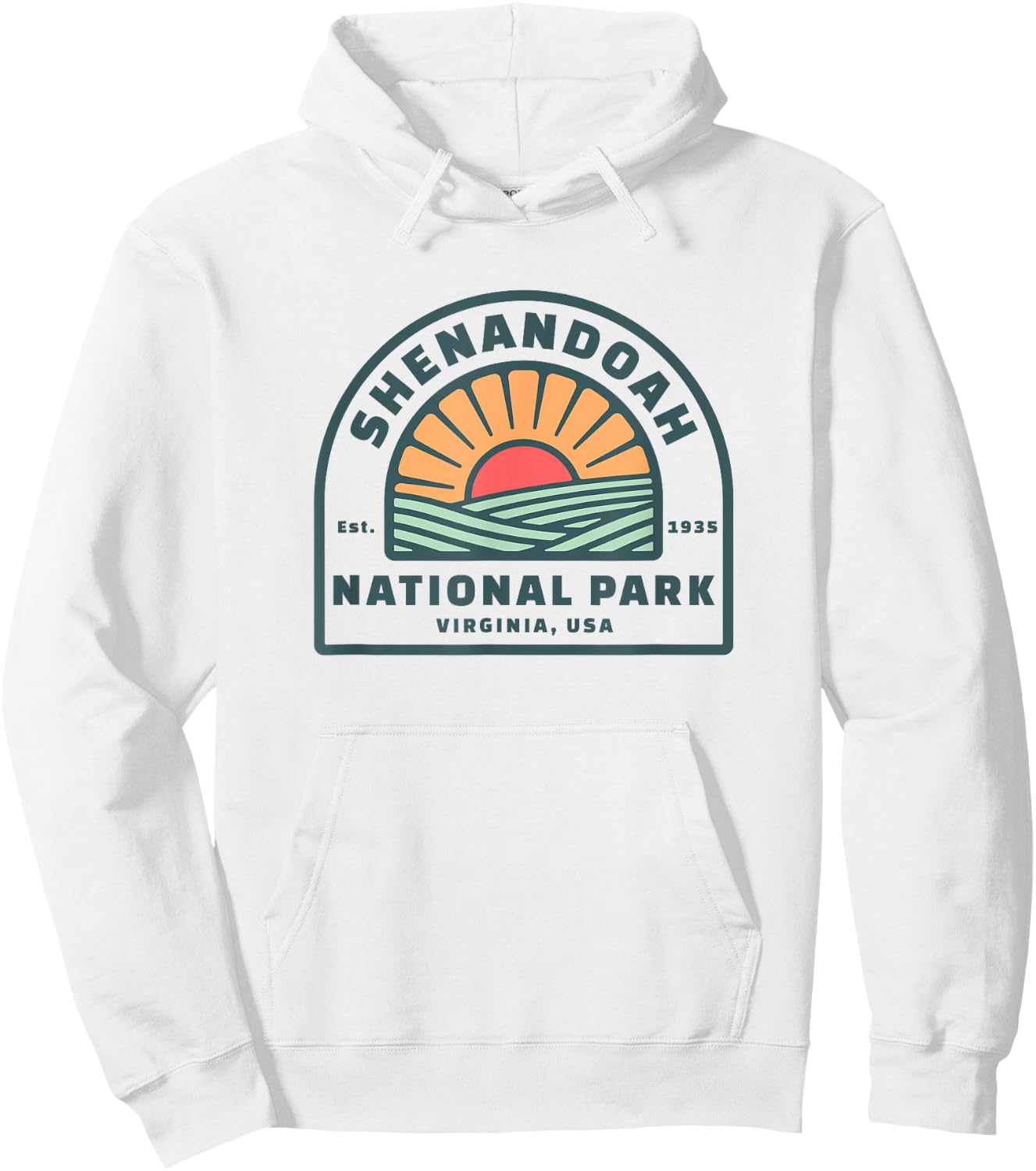 Family Vacation Gift - Retro Shenandoah National Park Hoodie - Hoodie | White