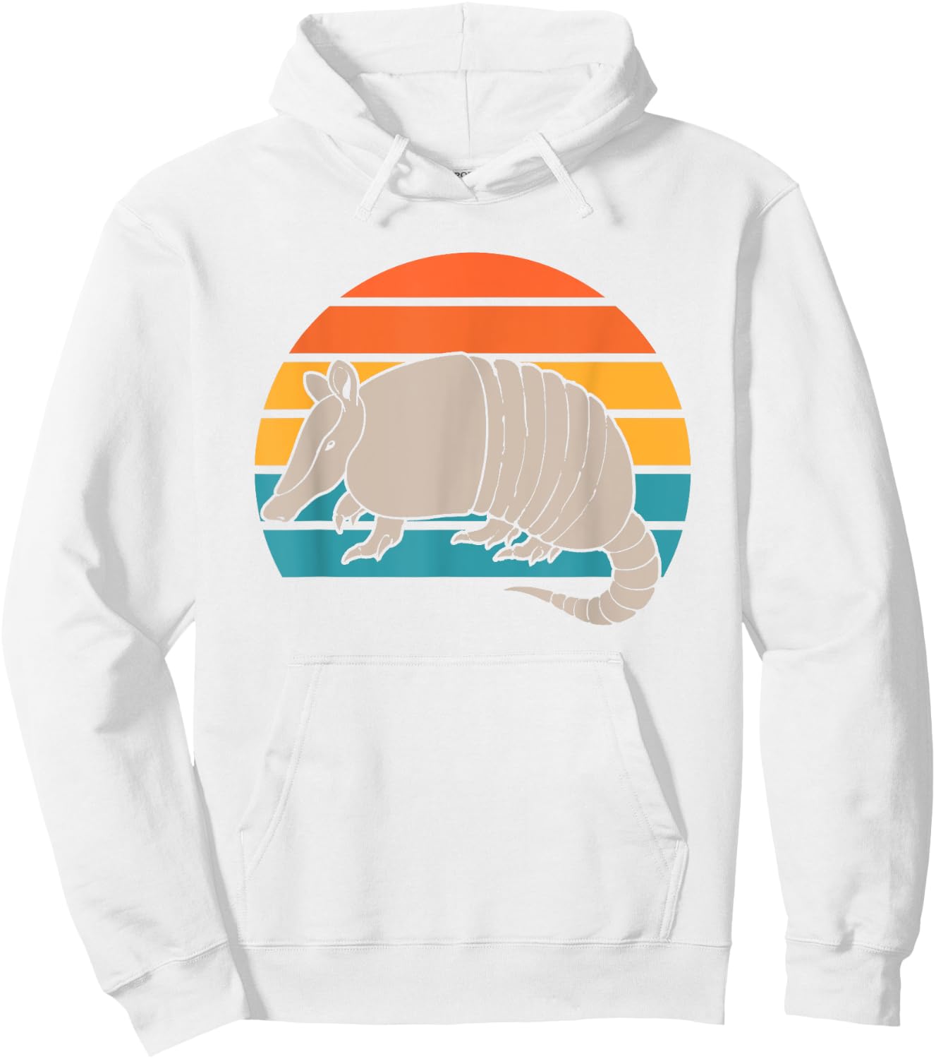 Animal Lover Outdoors Wild Nature Wildlife Retro Armadillo Hoodie - Hoodie | White
