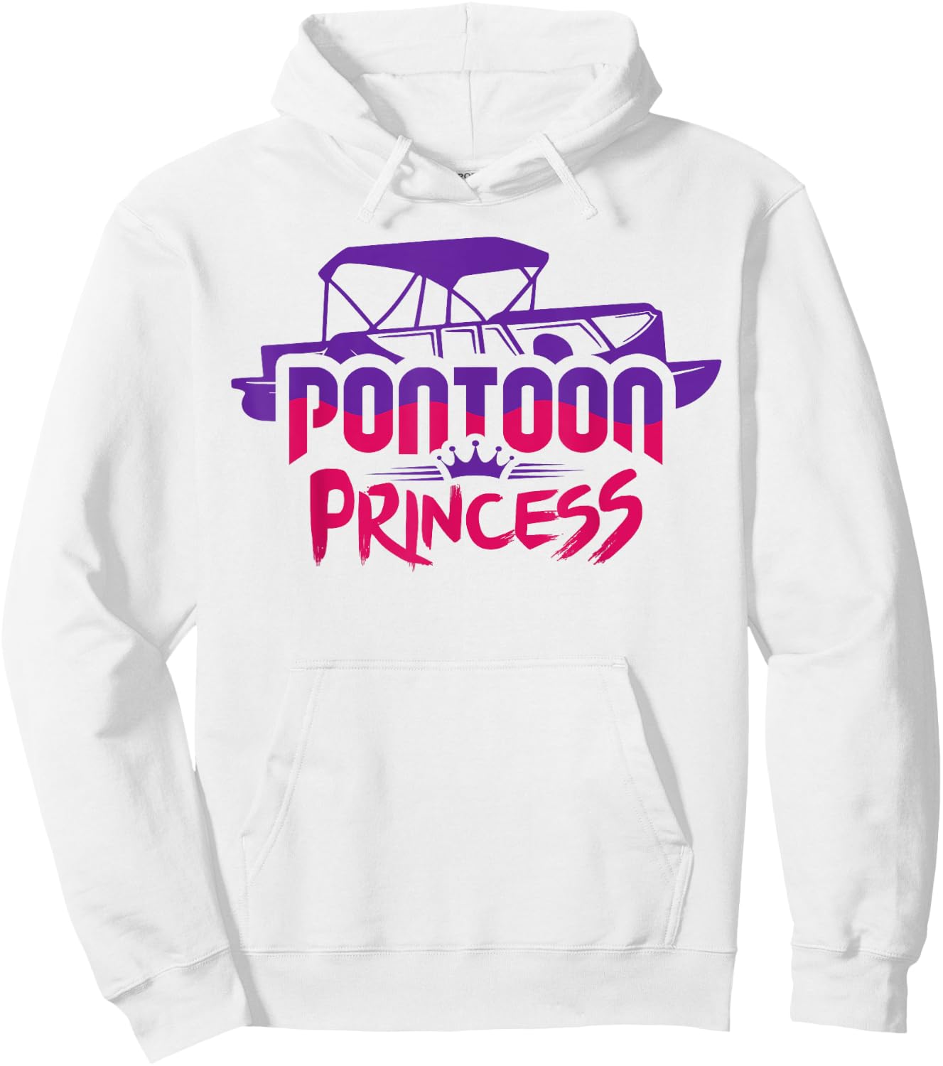 Pontoon Princess Pontooning Boat Lover Funny Hoodie - Hoodie | White