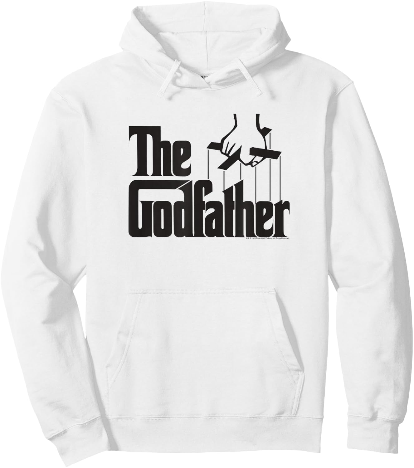 Ripple Junction The Godfather Logo , Men's & Women's -Adults Grey Cotton Classic Fit , Small, Short Sleeve, , Novelty Movie Hoodie - Hoodie | White