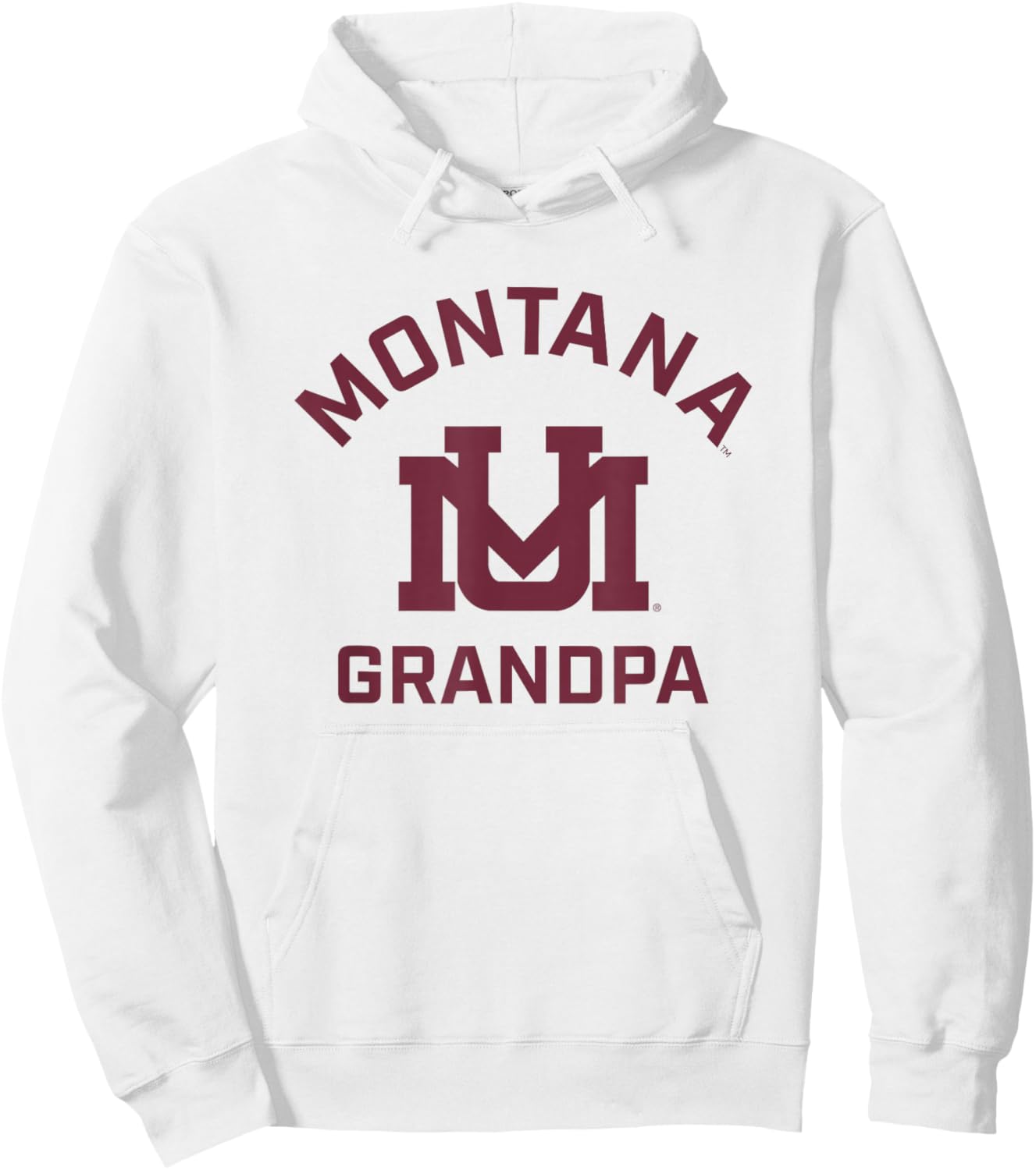 University of Montana Grizzlies Arched Grandpa Hoodie - Hoodie | White