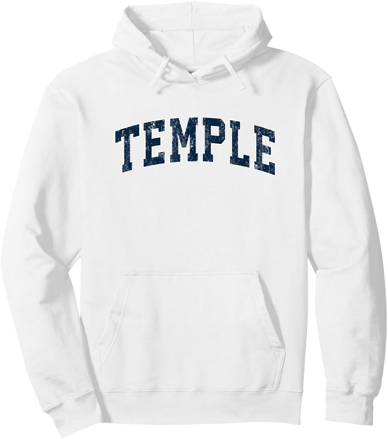 Temple Texas TX Vintage Sports Design Navy Design Hoodie - Hoodie | White