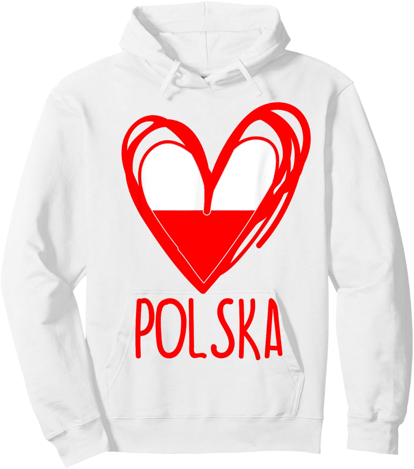 Polish Cute Heart Polska Poland Flag Boys Girls Hoodie - Hoodie | White