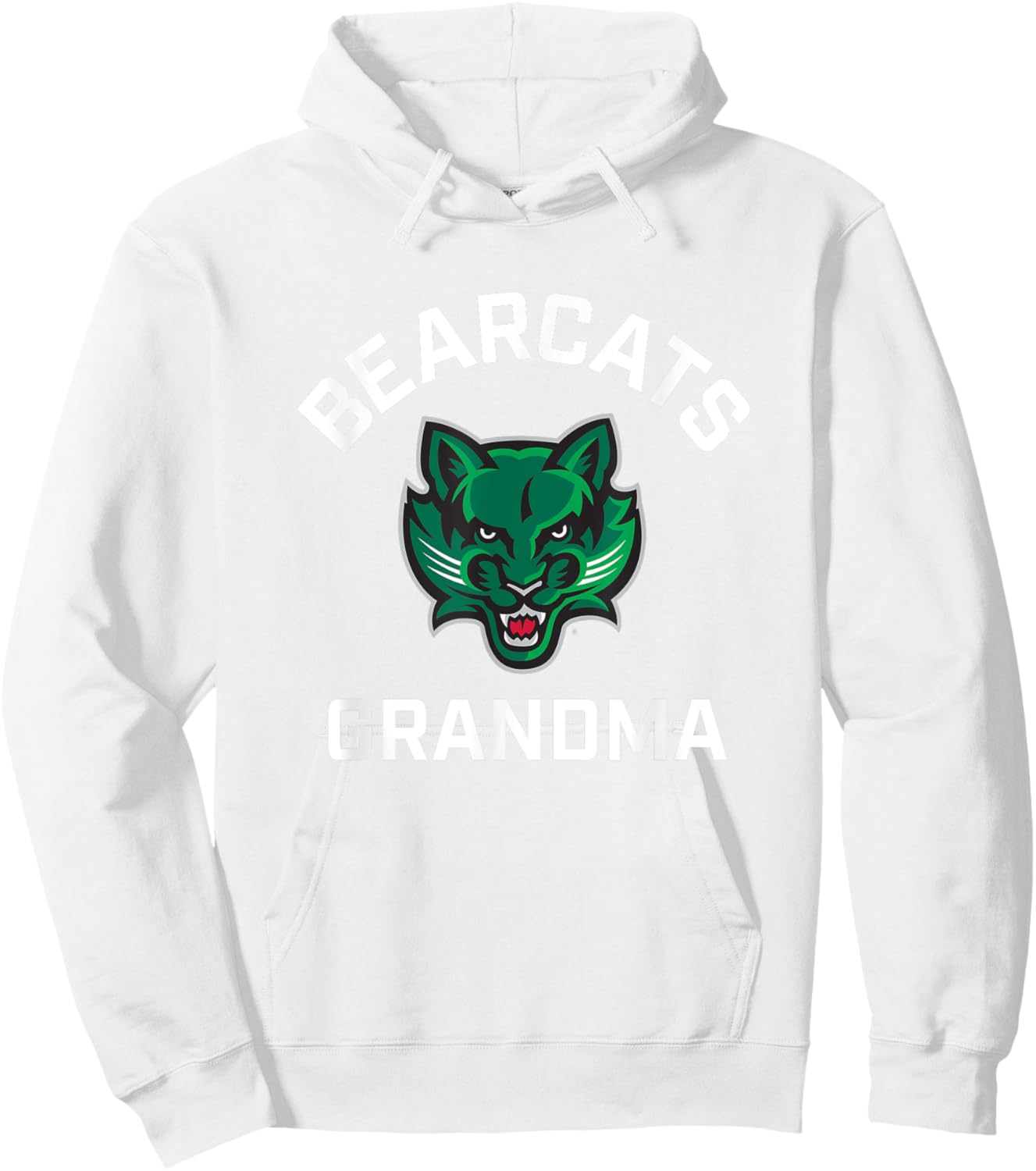 Binghamton University Bearcats Arched Grandma Hoodie - Hoodie | White