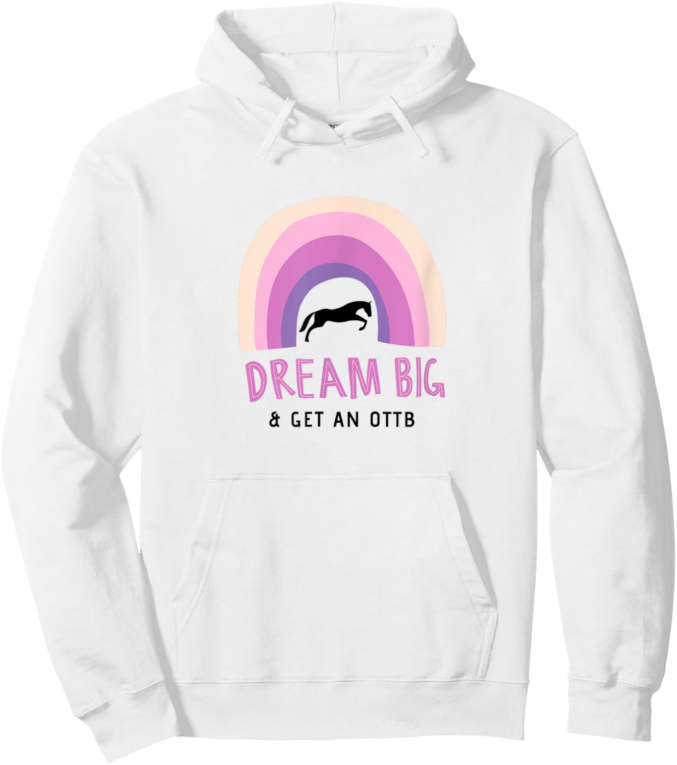 Off Track Thoroughbred, OTTB Hoodie - Hoodie | White