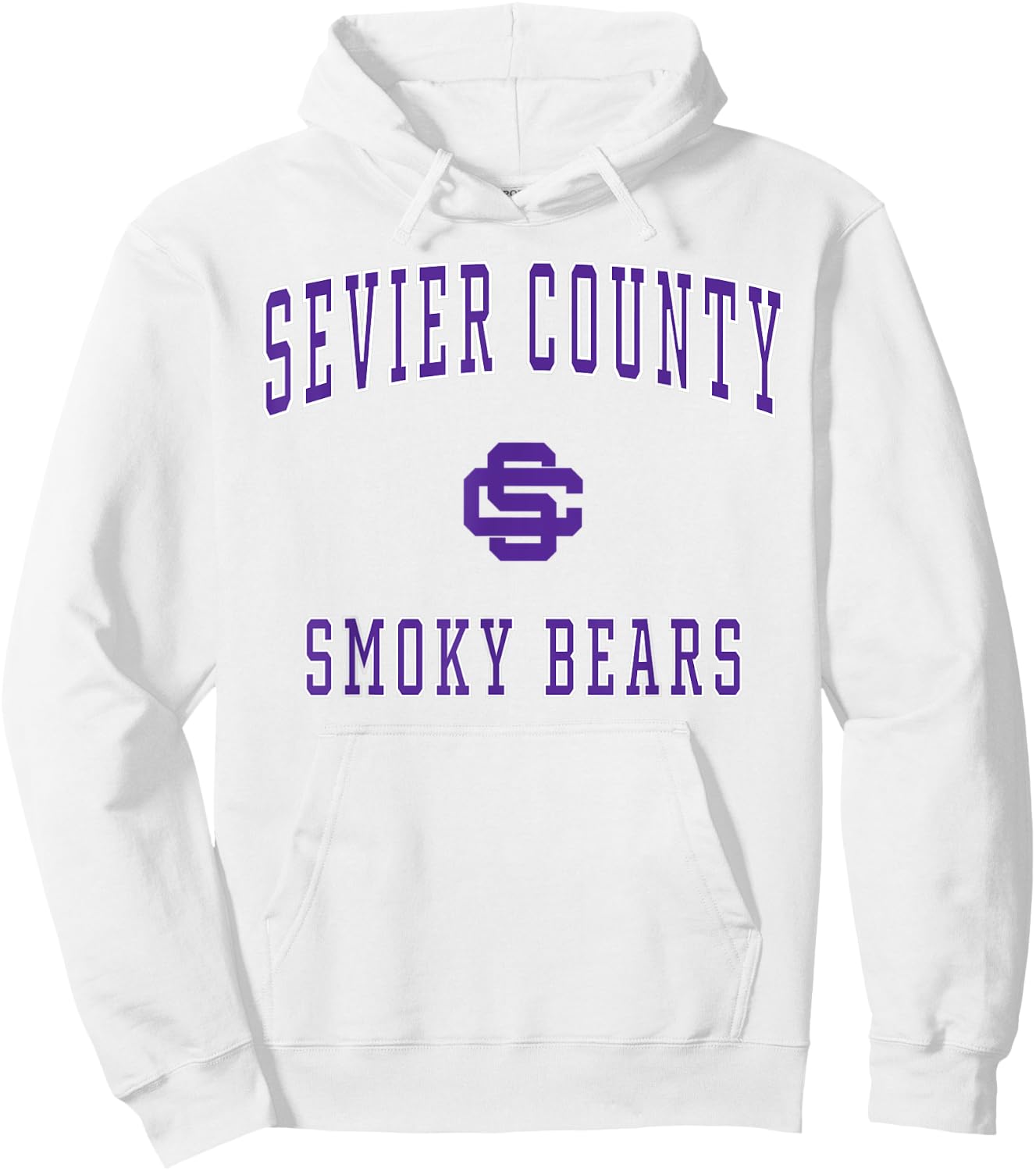 Sevier County High School Smoky Bears Hoodie - Hoodie | White