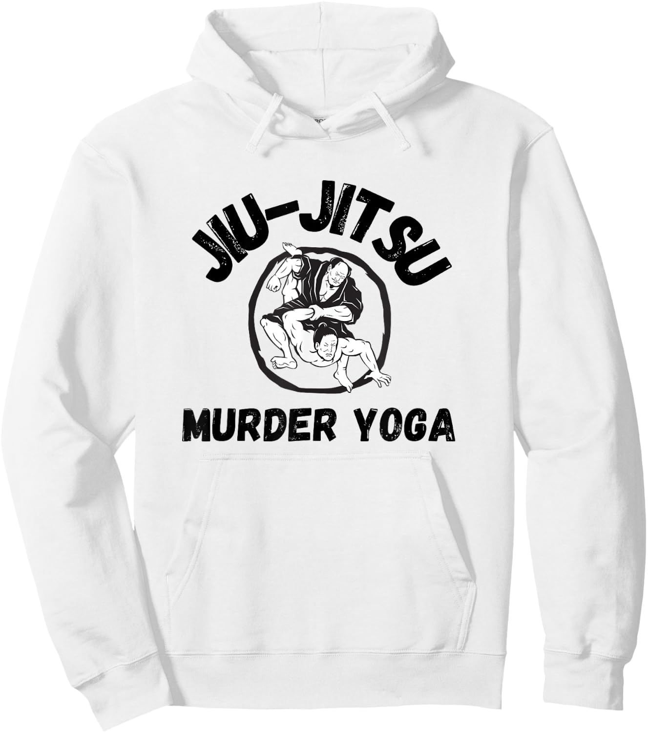 Murder Yoga Shirt Funny Brazilian Jiu Jitsu Hoodie - Hoodie | White