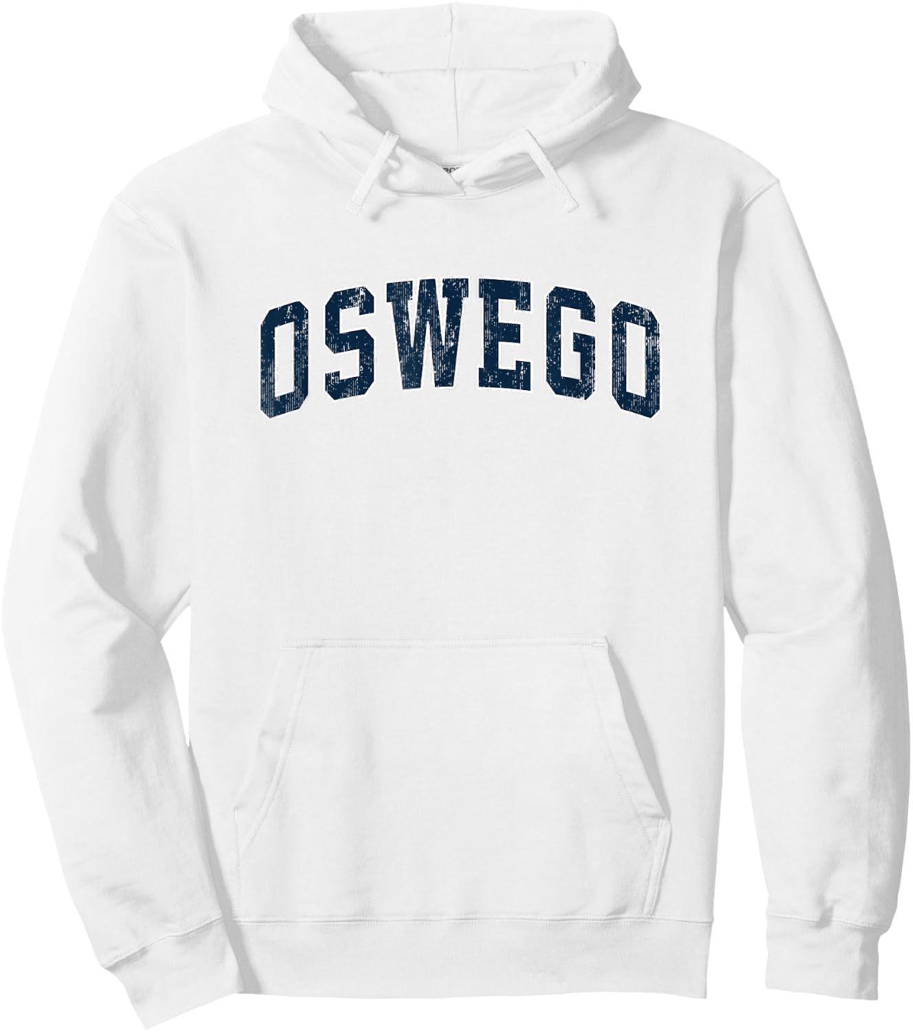 Oswego New York NY Vintage Sports Design Navy Design Hoodie - Hoodie | White