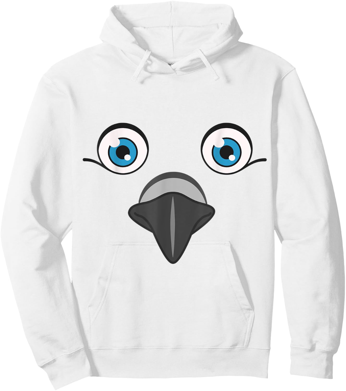 Funny Dove Animal Face Lazy Halloween Costume Hoodie - Hoodie | White