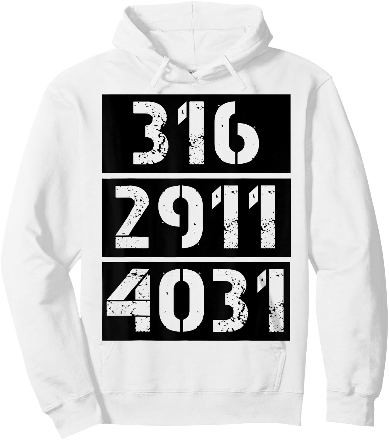 316 2911 4031 Christian Bible Verses John Jeremiah Isaiah Hoodie - Hoodie | White