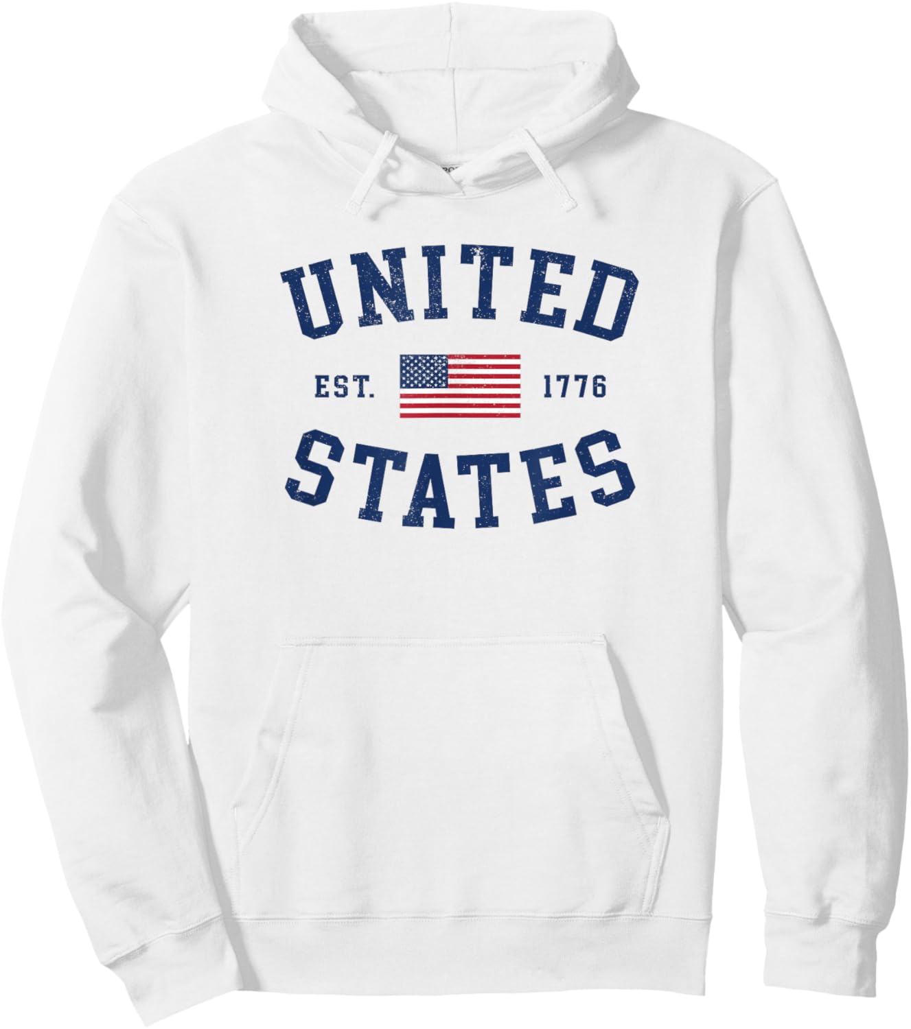 United States USA US Flag Patriotic 4th of July America Hoodie - Hoodie | White