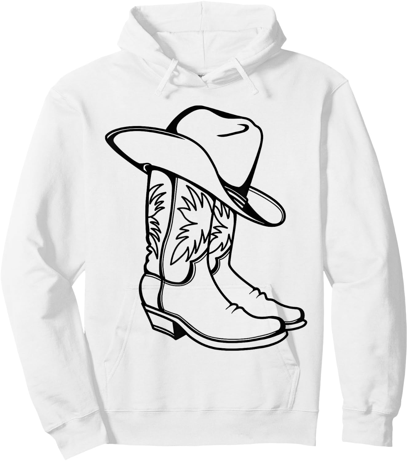 Vintage Howdy Cowgirl Hat Boots Country Girl Graphic Hoodie - Hoodie | White