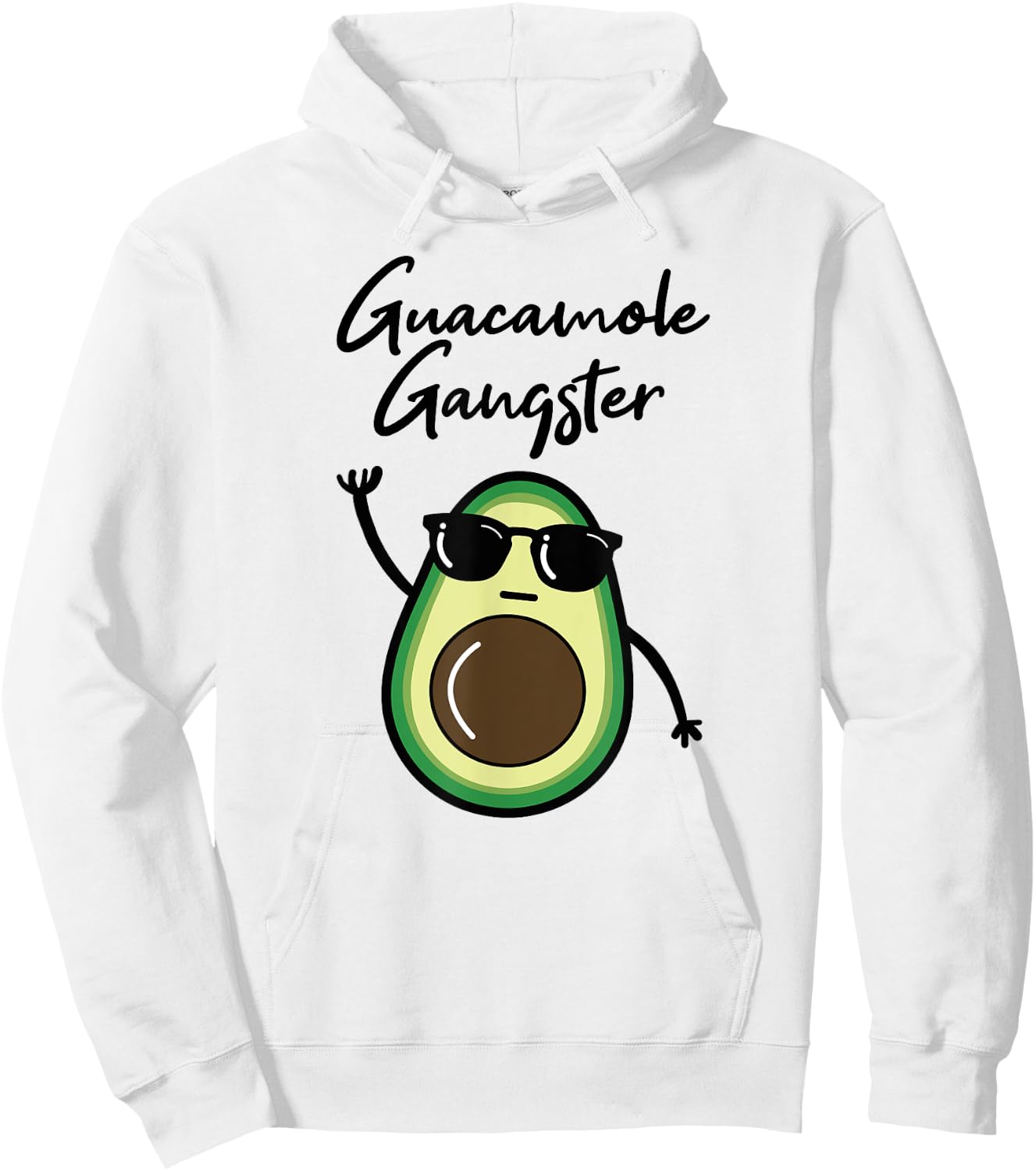 Guacamole Gangster Shirt, Funny Avocado Gangsta , Cinco Mayo Hoodie - Hoodie | White