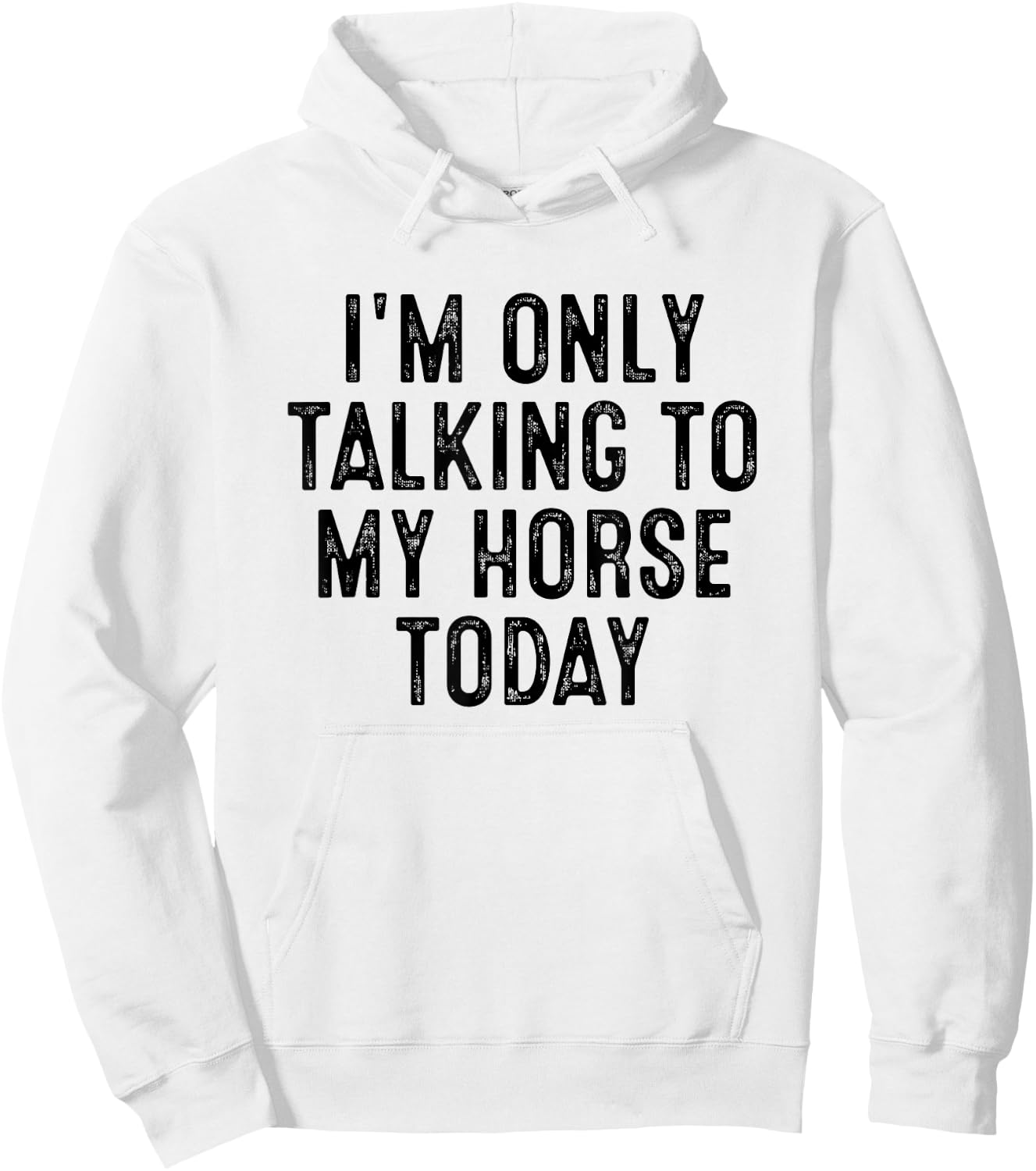 I'm Only Talking To My Horse Today Hoodie - Hoodie | White