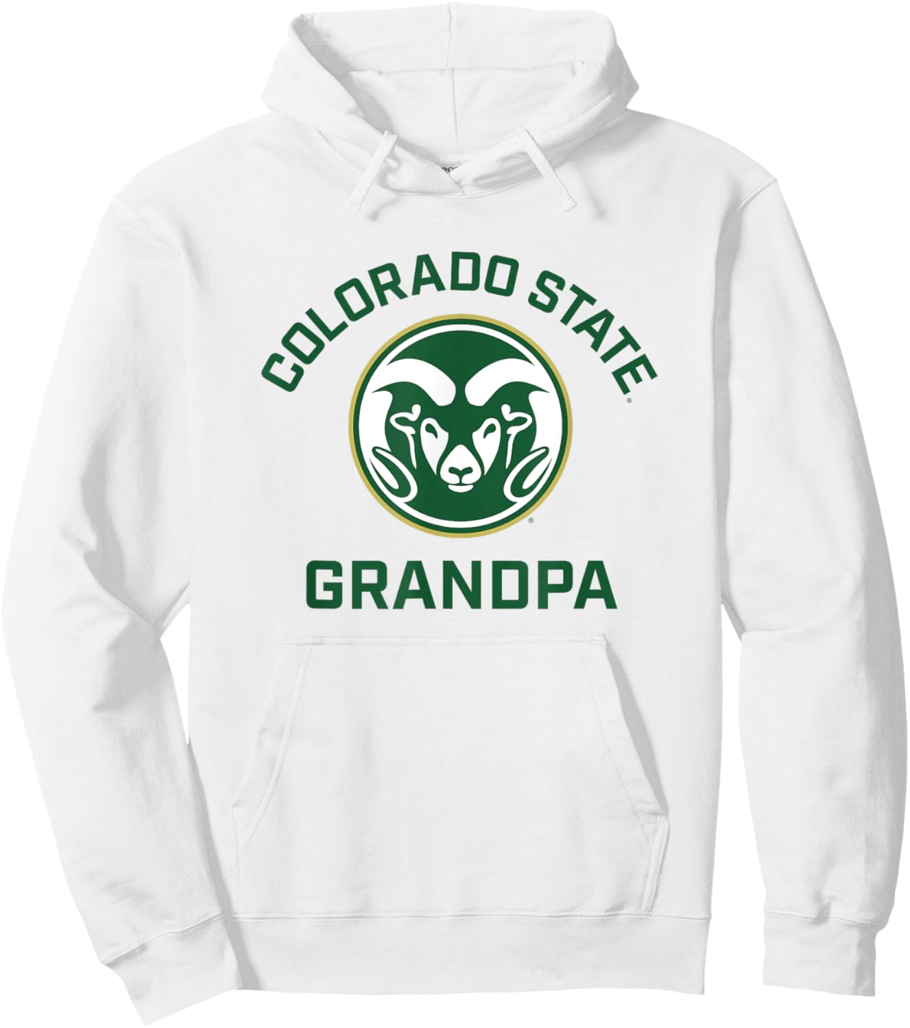 Colorado State University Rams Arched Grandpa Hoodie - Hoodie | White