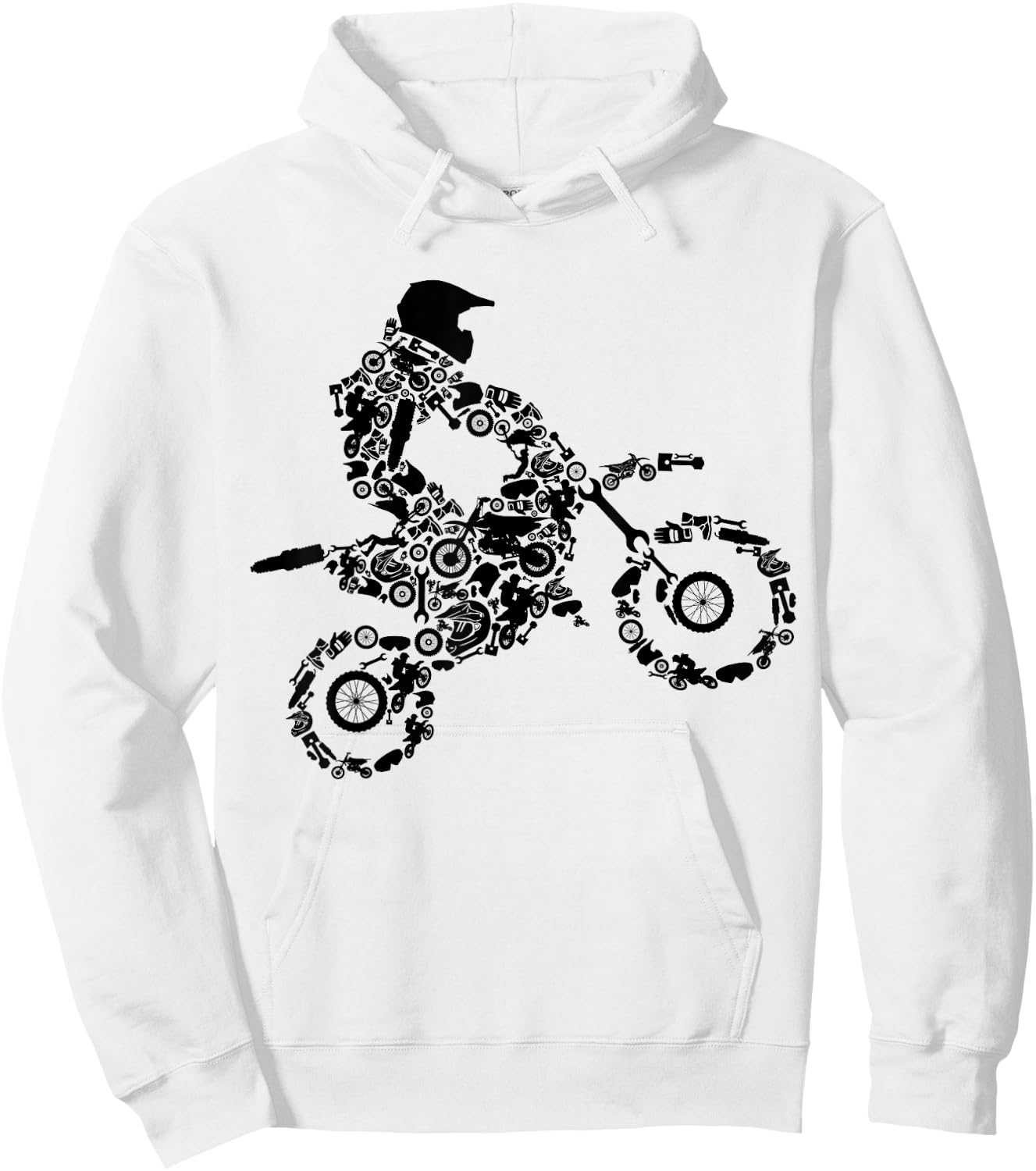 Motocross Dirt Bike Enduro Supermoto Bike Dirt Biker Hoodie - Hoodie | White