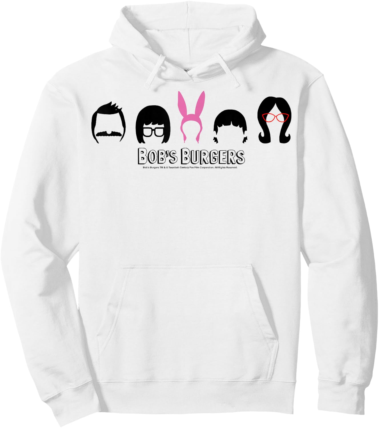Bob's Burgers Family Hair Hoodie - Hoodie | White