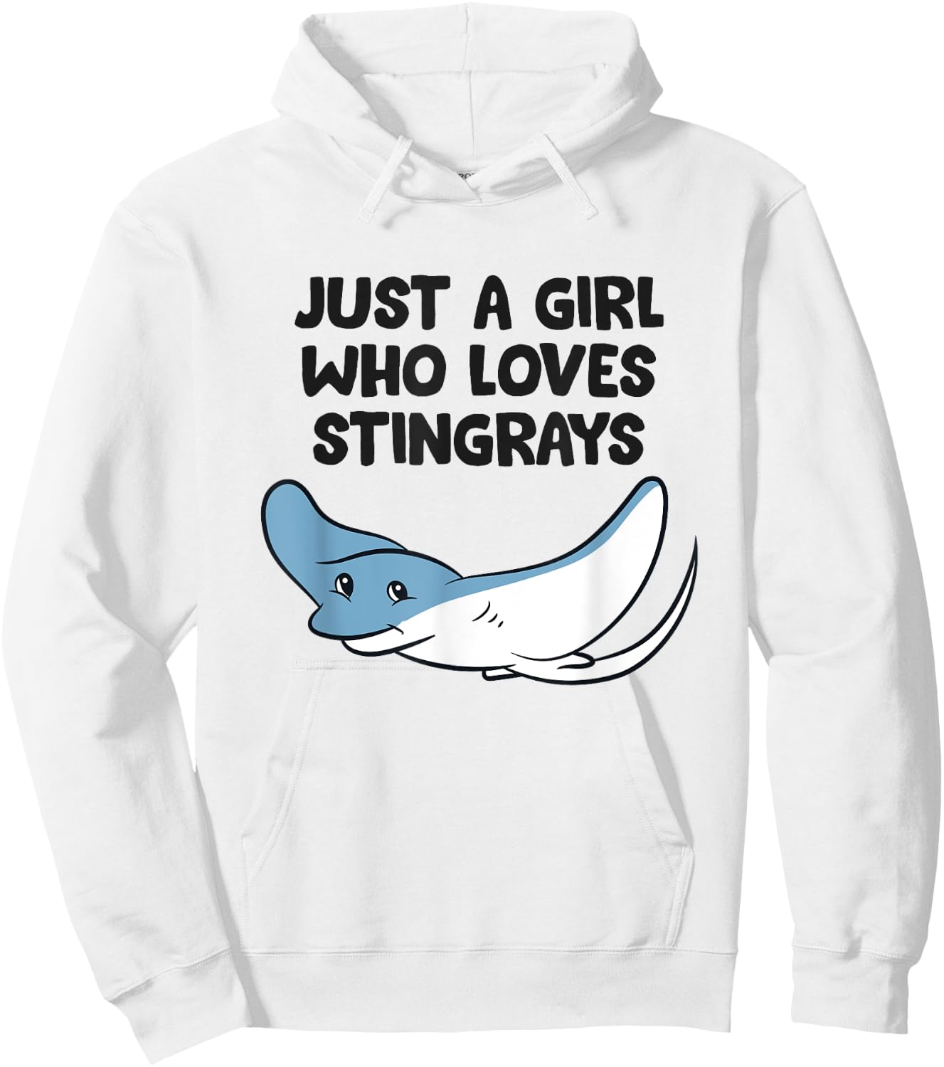 Just a Girl Who Loves Stingrays Hoodie - Hoodie | White