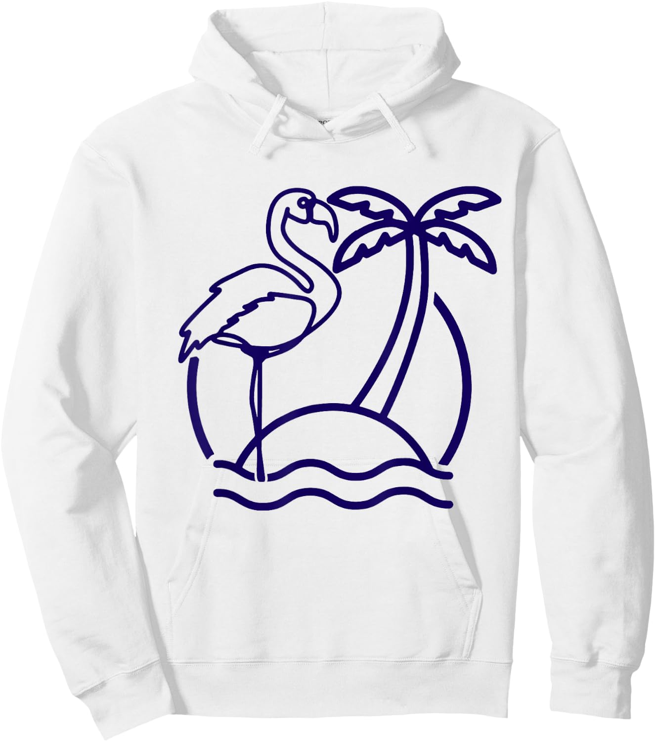 Flamingo Beach Vintage Retro 80s Miami Flamingo Lover Women Girls Kids Hoodie - Hoodie | White