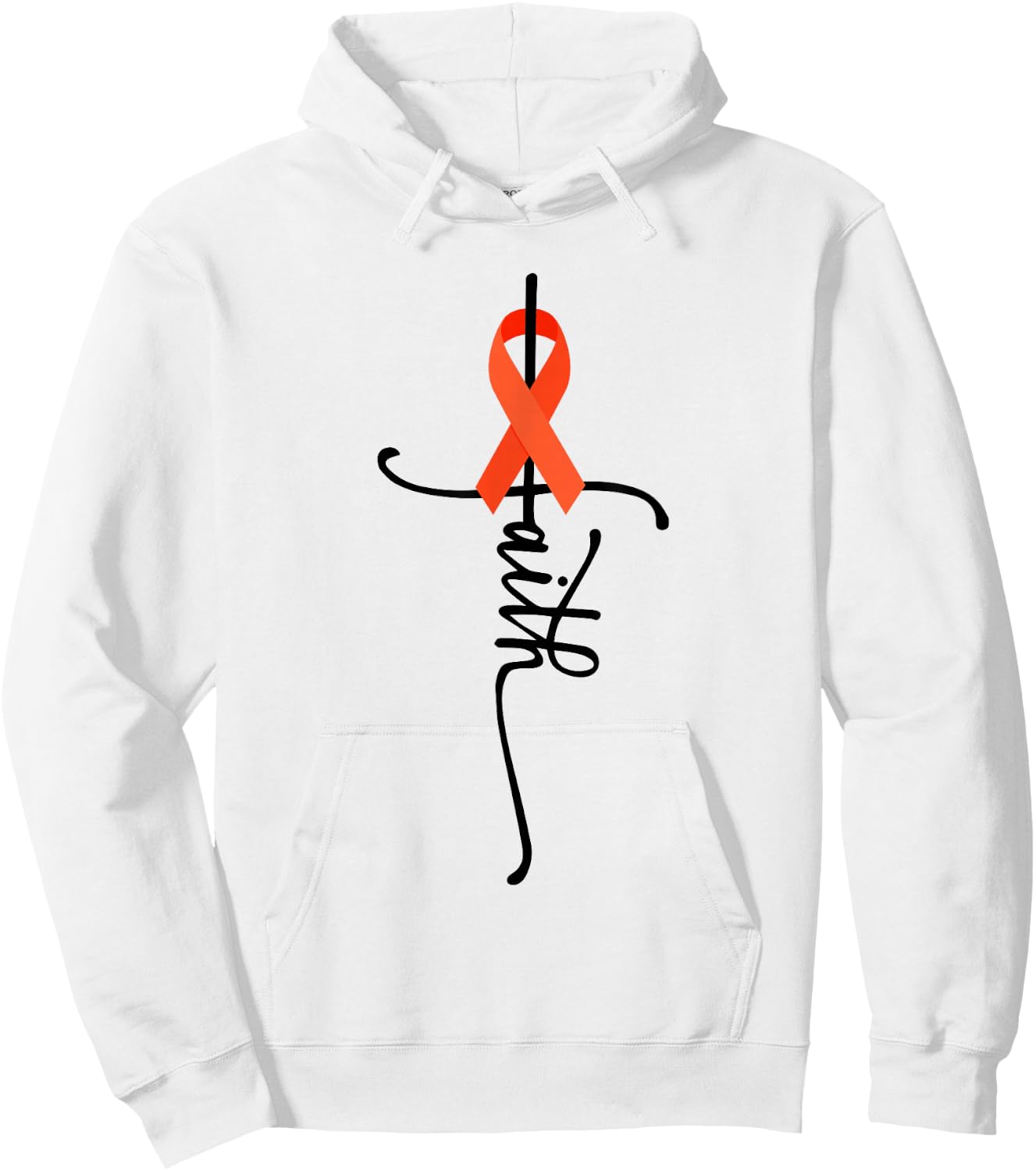 Leukemia Cancer Faith Leukemia Cancer Awareness Hoodie - Hoodie | White