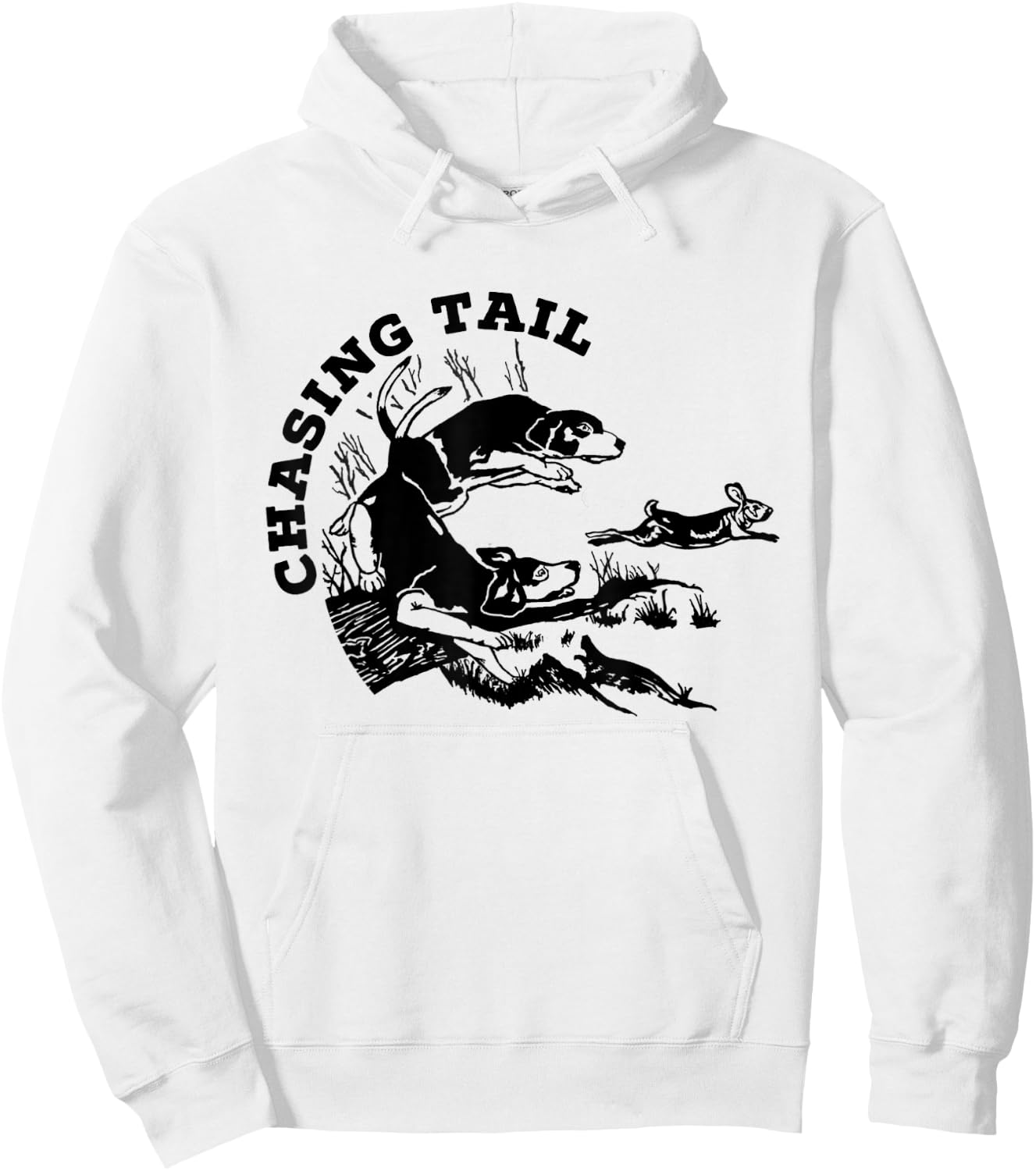 Rabbit Hunter - Beagles - Chasing Tail - Hunting Cottontail Hoodie - Hoodie | White