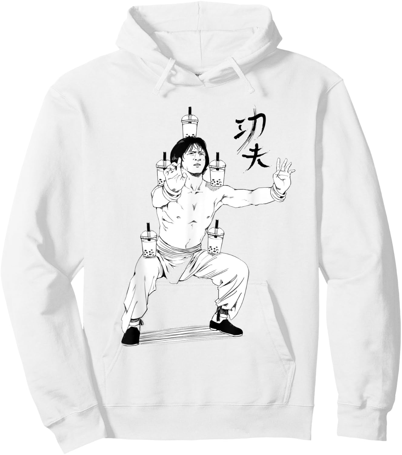 Kung Fu Horse Stance Train Hard Hoodie - Hoodie | White