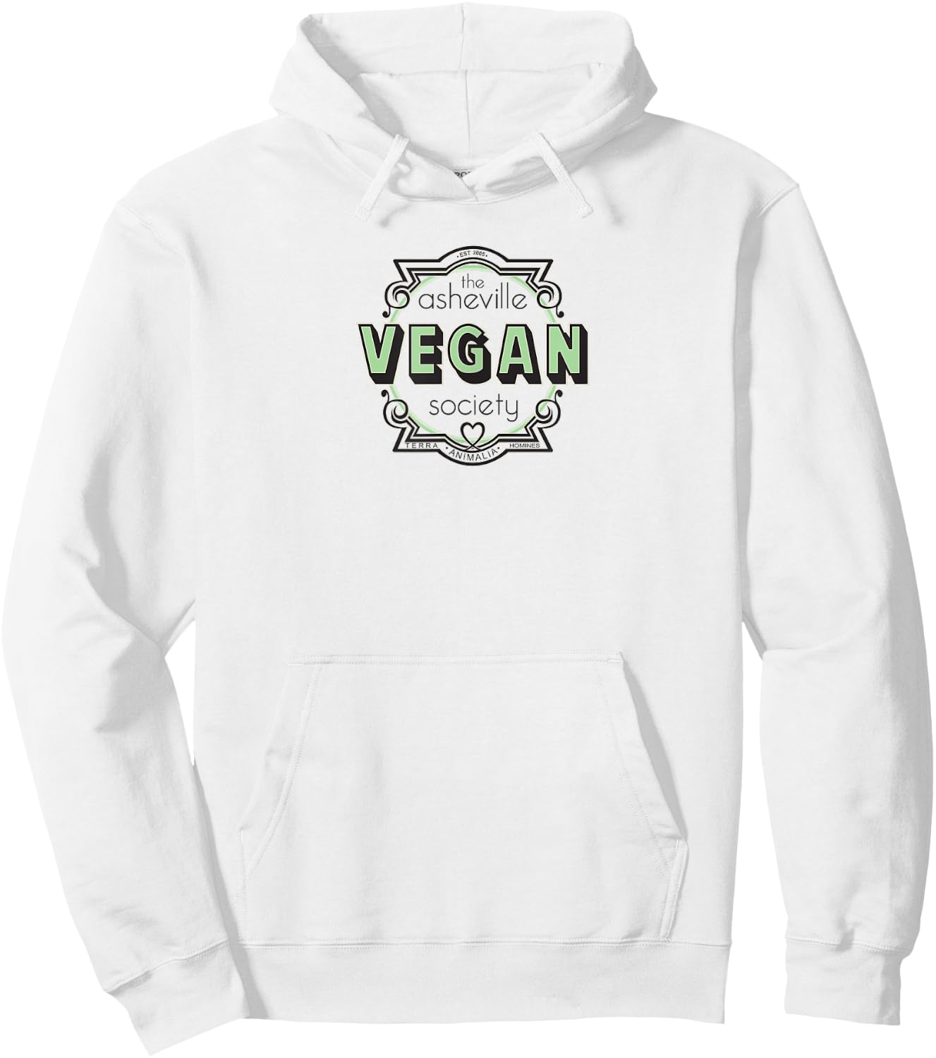 Asheville Vegan Society Logo AVL AVS Hoodie - Hoodie | White